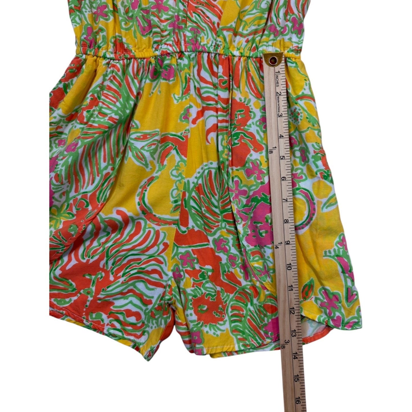 Lilly Pulitzer Women's Size XS Petite Sleeveless Tropical Romper