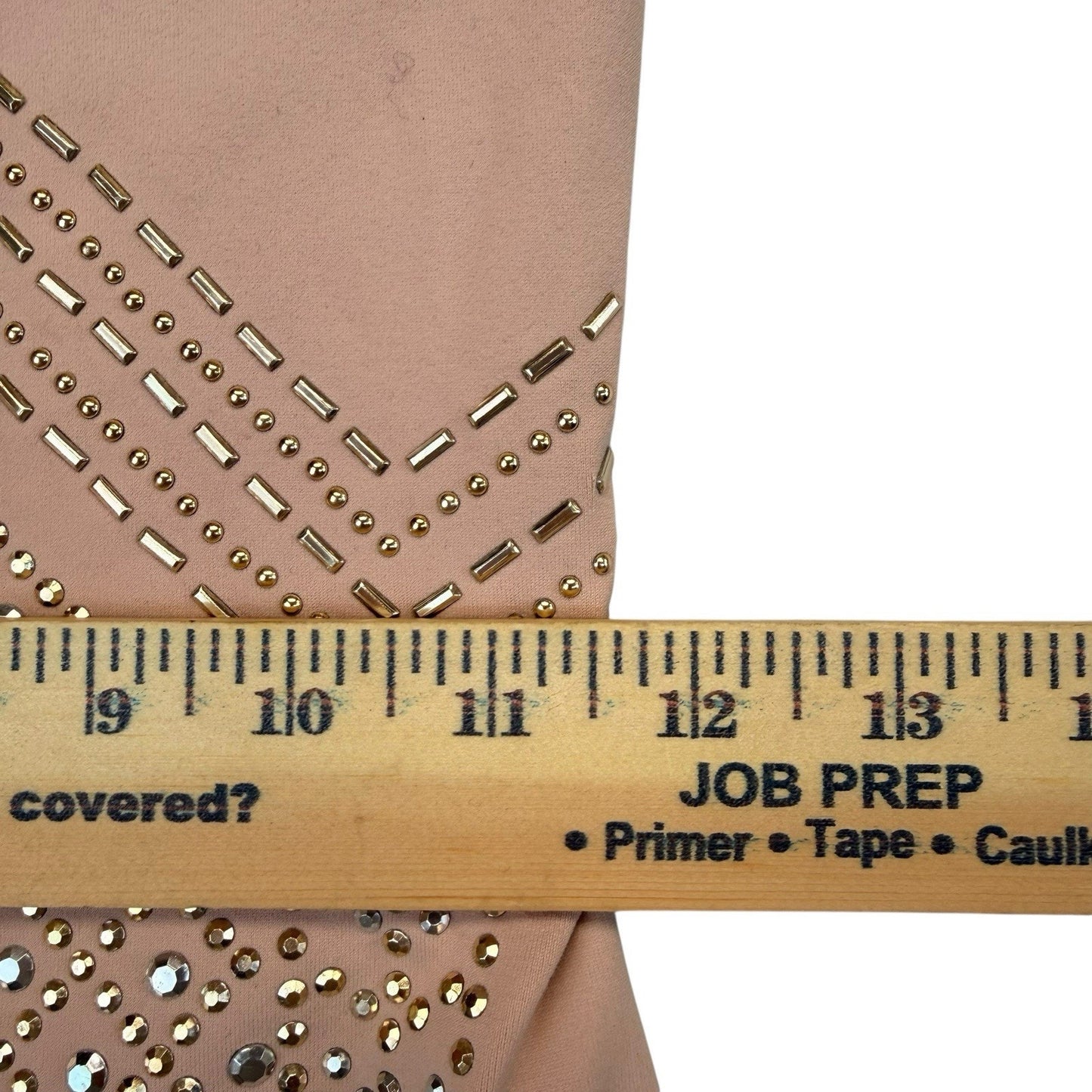 Bebe Studded Halter Bodycon Dress Blush Pink XS Women's