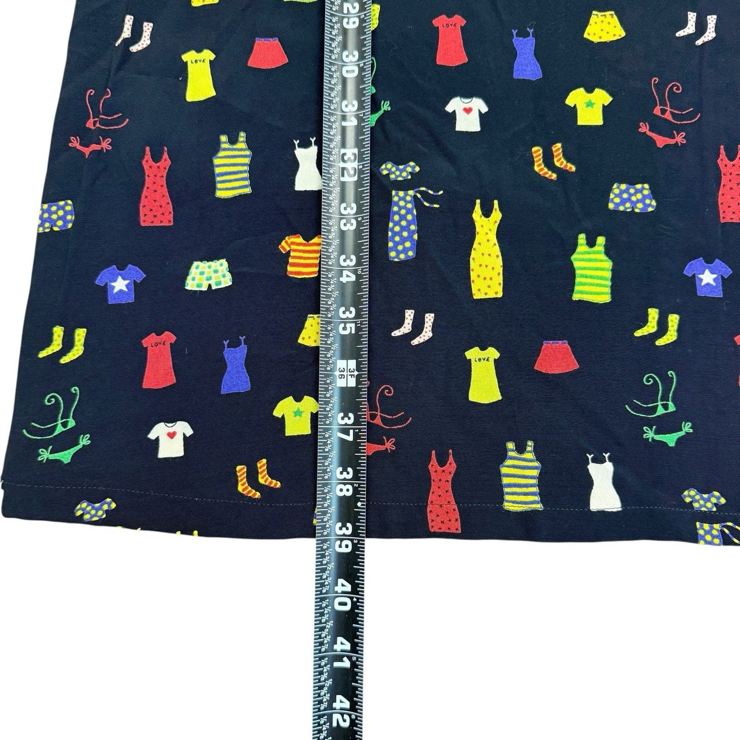 David Dart Novelty Print Sleeveless Dress Women's P Navy Colorful Shift
