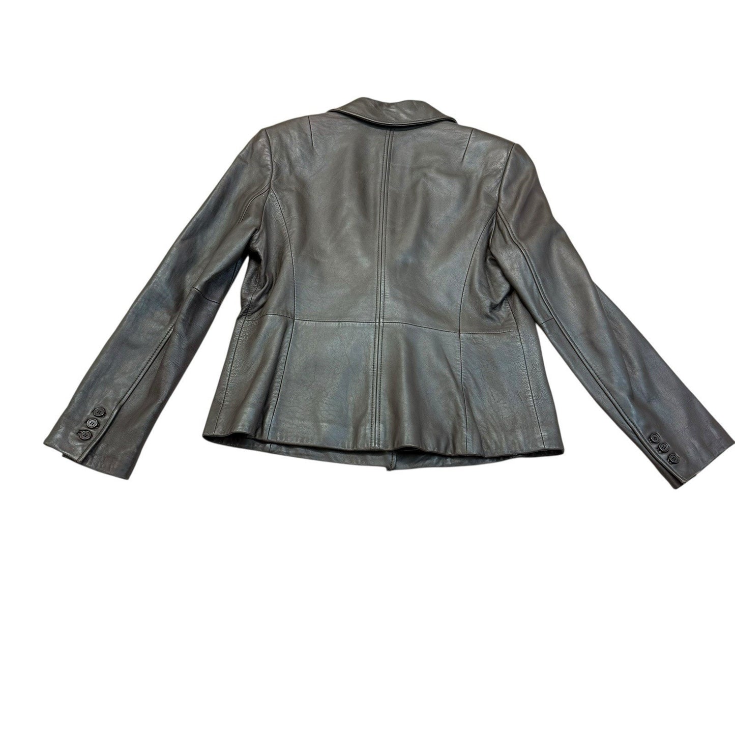 Context Brown Leather Skirt Suit Women’s Size 14 Blazer Pencil Skirt Set