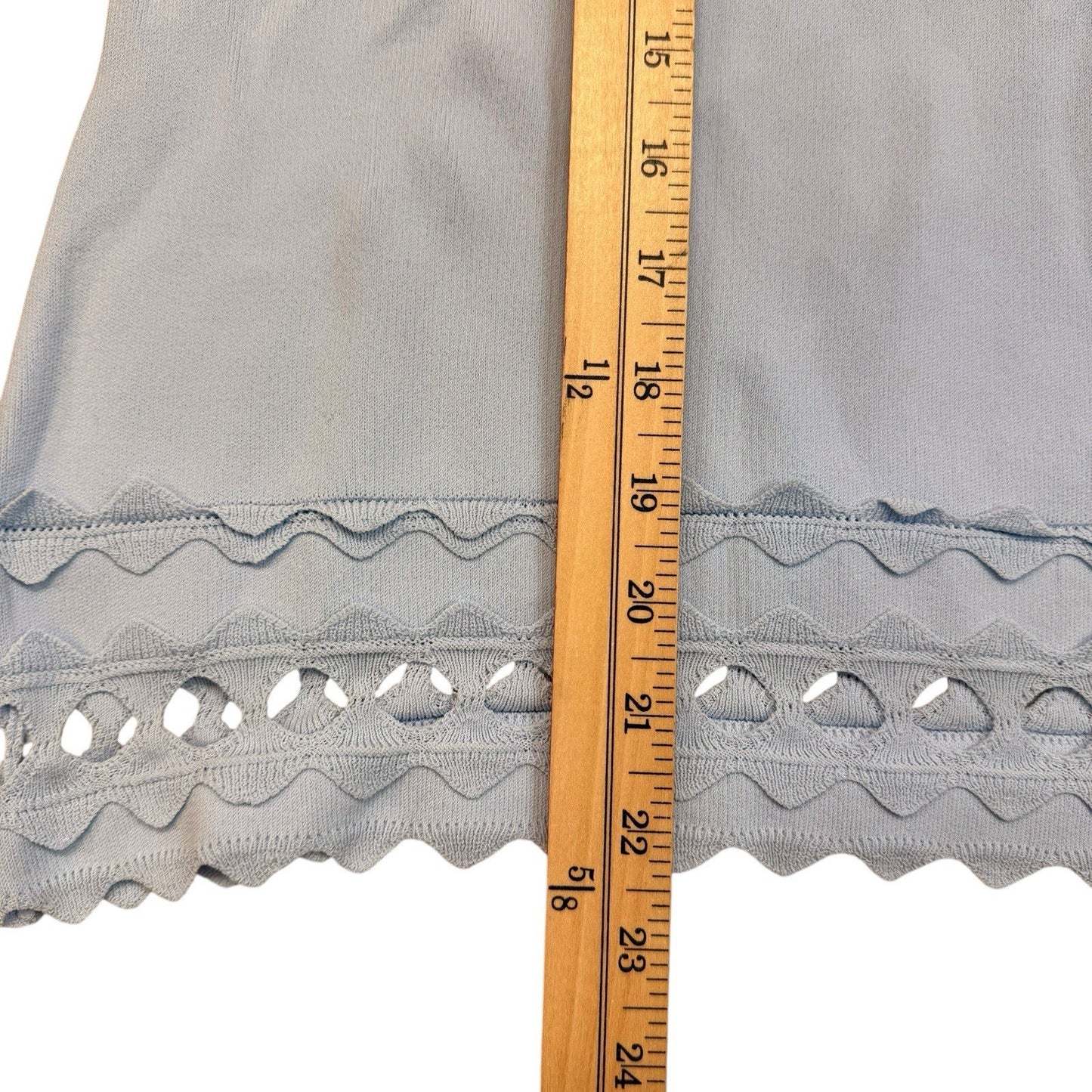 Vintage Carlisle Beaded Blouse Women’s Small White Scallop Hem 3/4 Sleeve