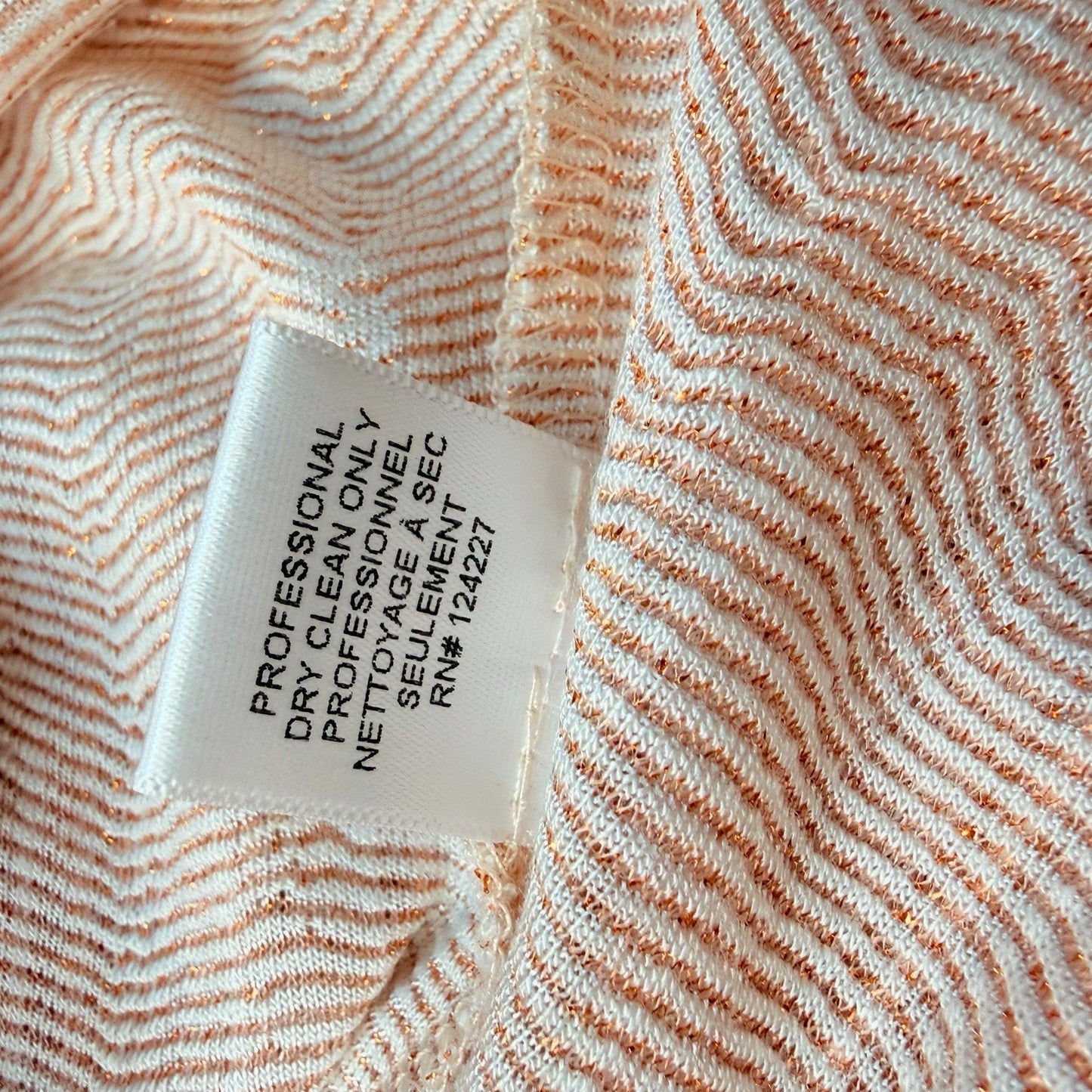 MISA Los Angeles Ruffle Tiered Mini Dress Peach Stripe Size M Women's