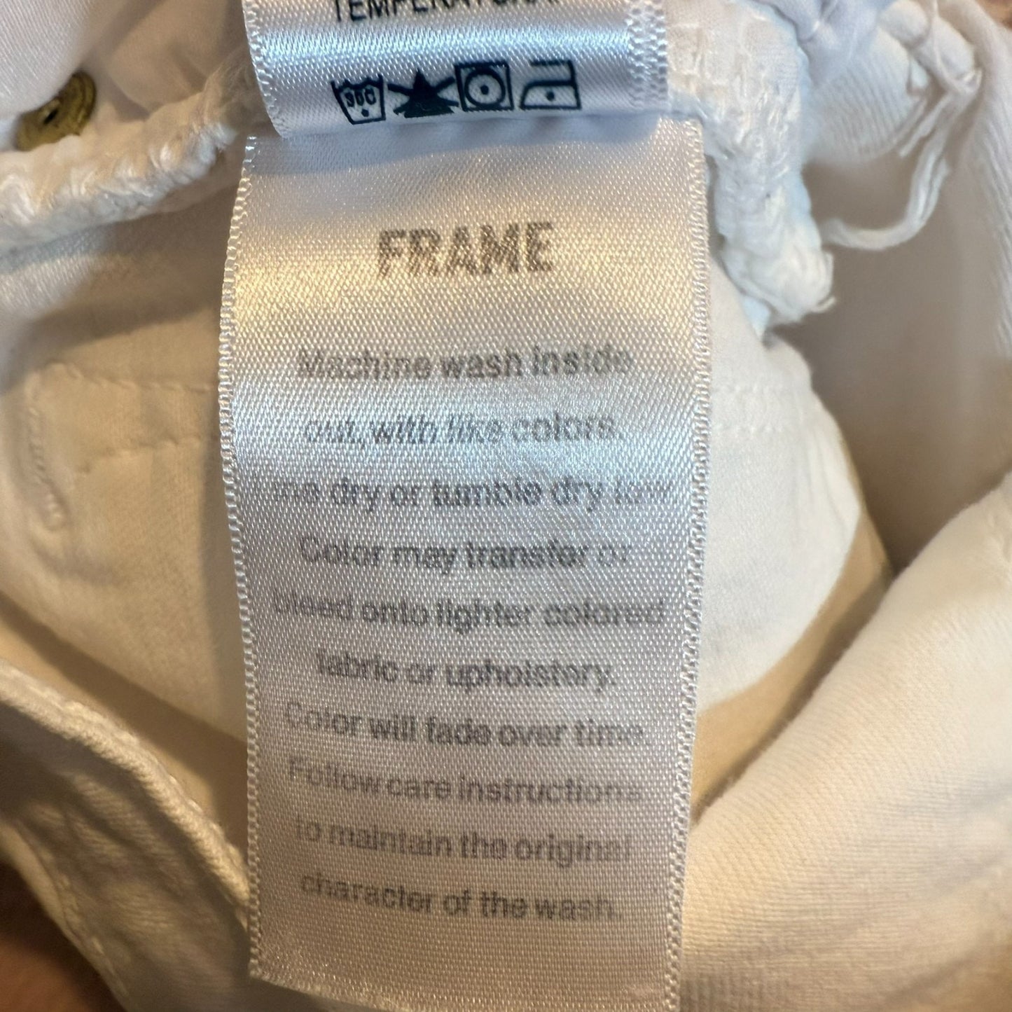 FRAME Denim Women’s Size 27 Le Skinny De Jeanne White Stretch Jeans
