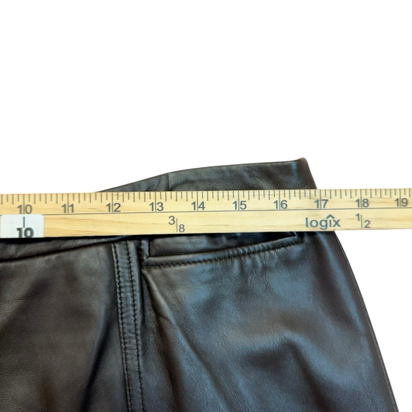 Context Brown Leather Skirt Suit Women’s Size 14 Blazer Pencil Skirt Set