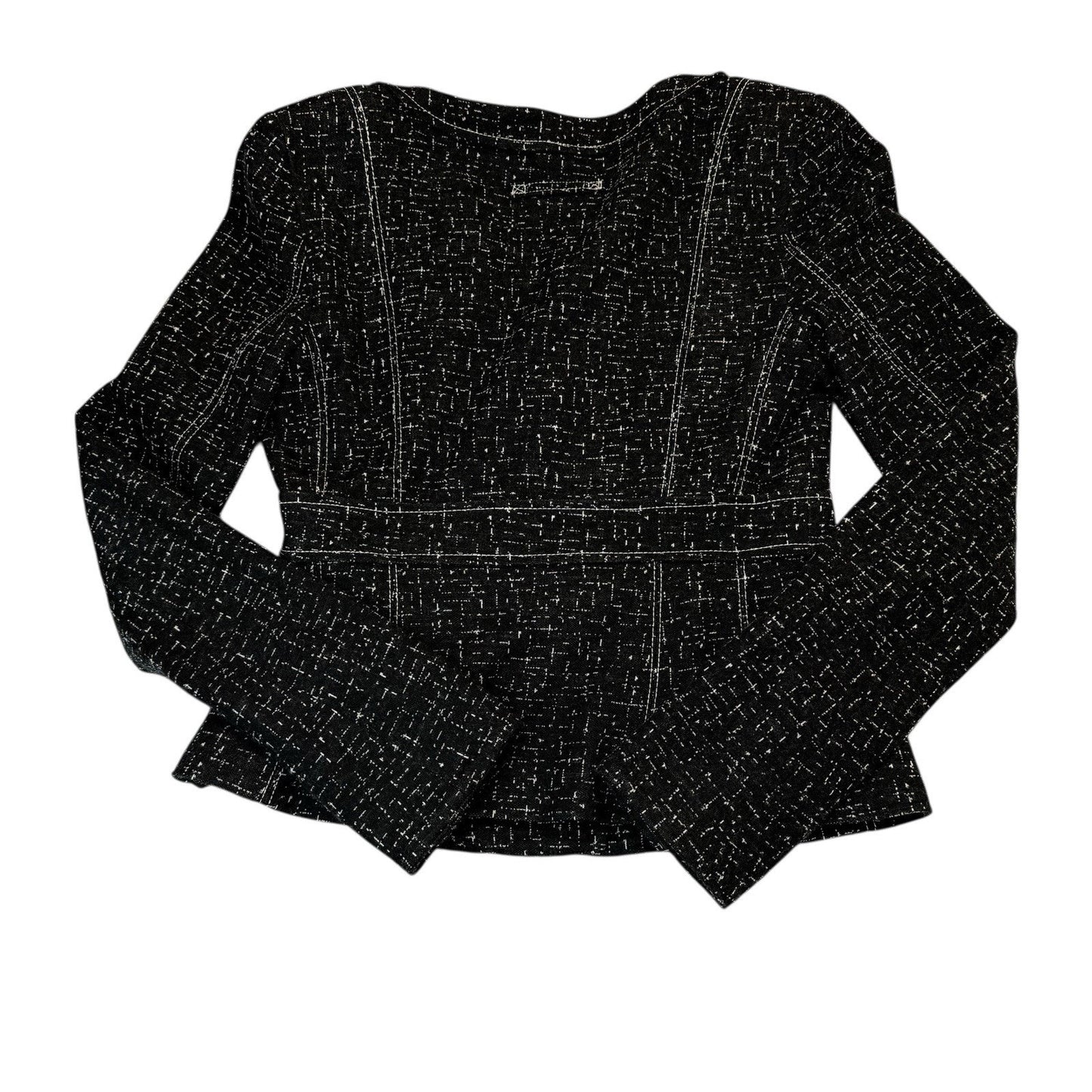 Cynthia Rowley Women’s Size 4 Black Tweed Skirt Suit Cropped Jacket Set