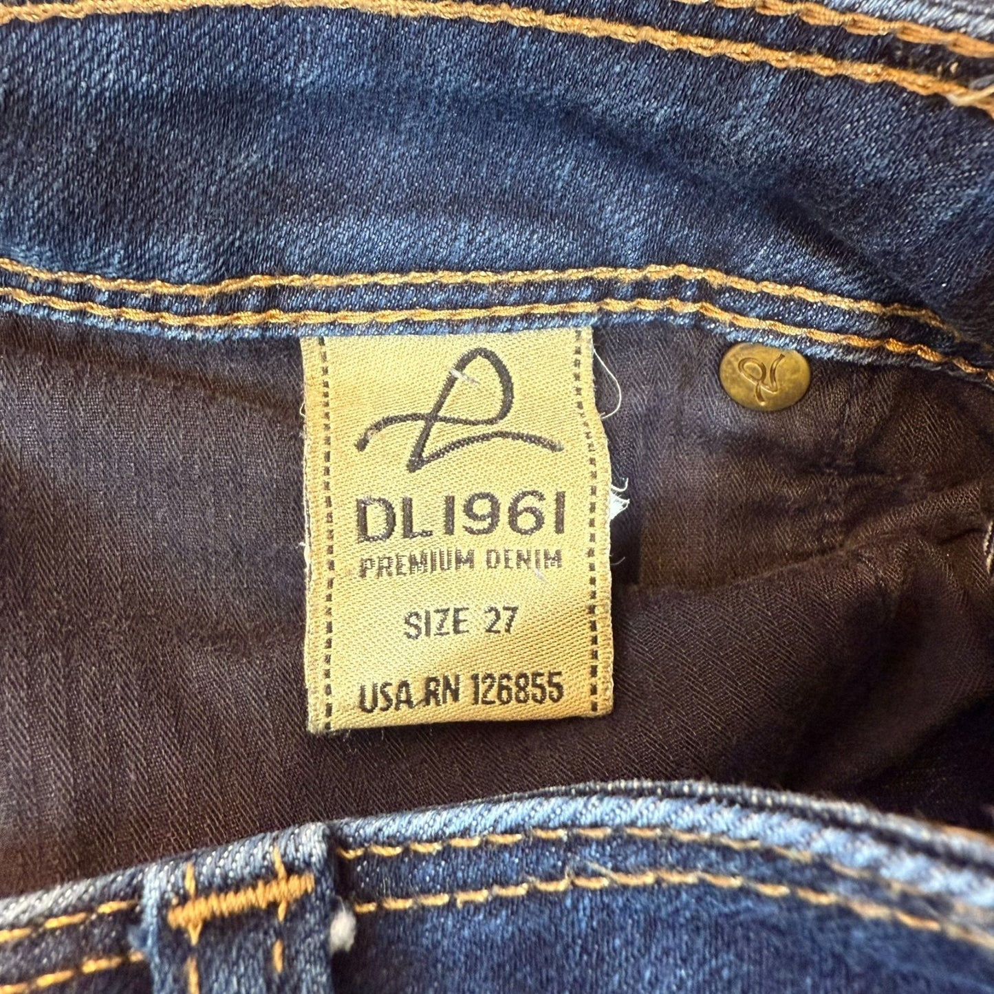 DL1961 Angel Bootcut Women’s Size 27 Dark Wash Stretch Jeans Made in USA