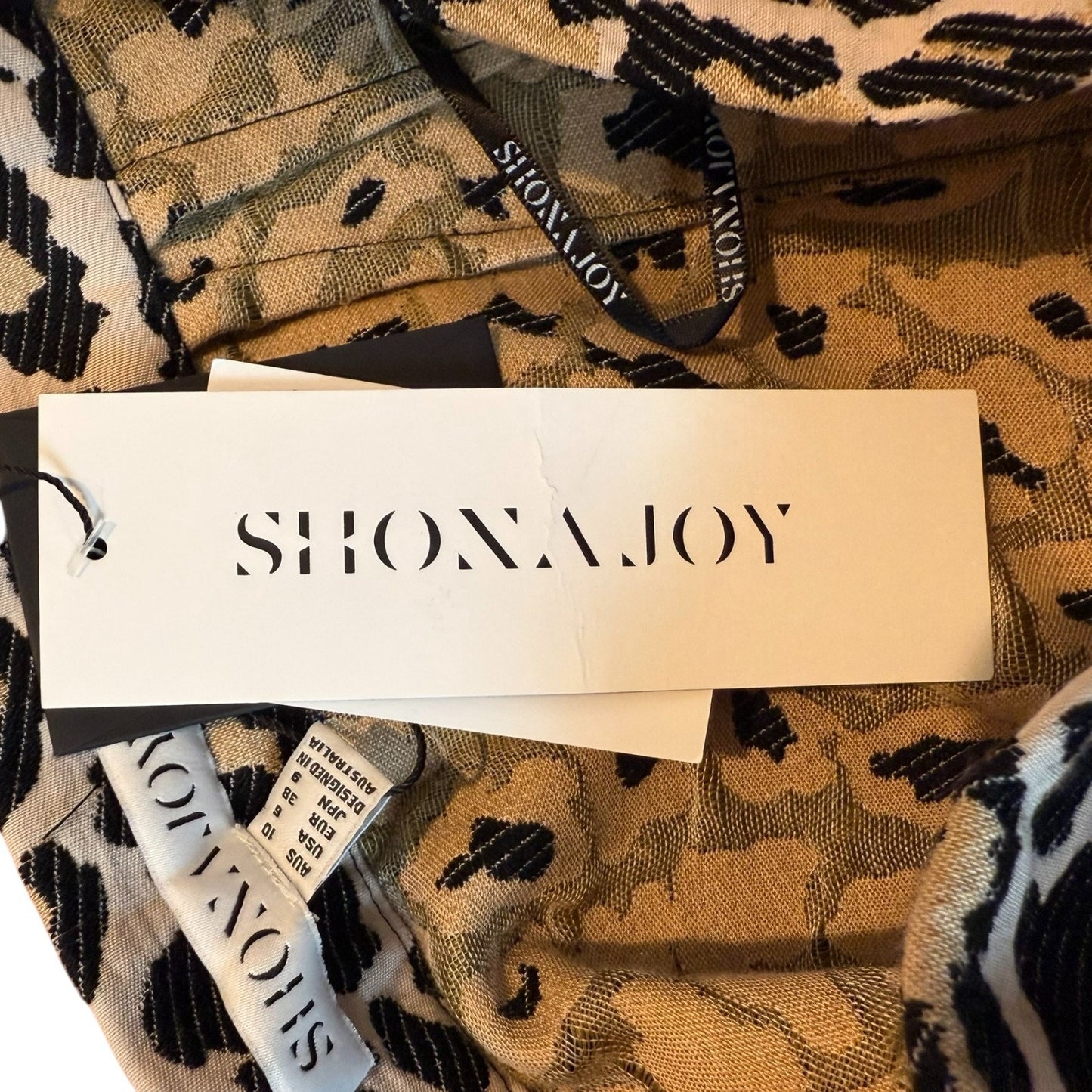 NEW Shona Joy Women's Size 6 Ziggy Leopard Print Mini Flared Pleated Skirt