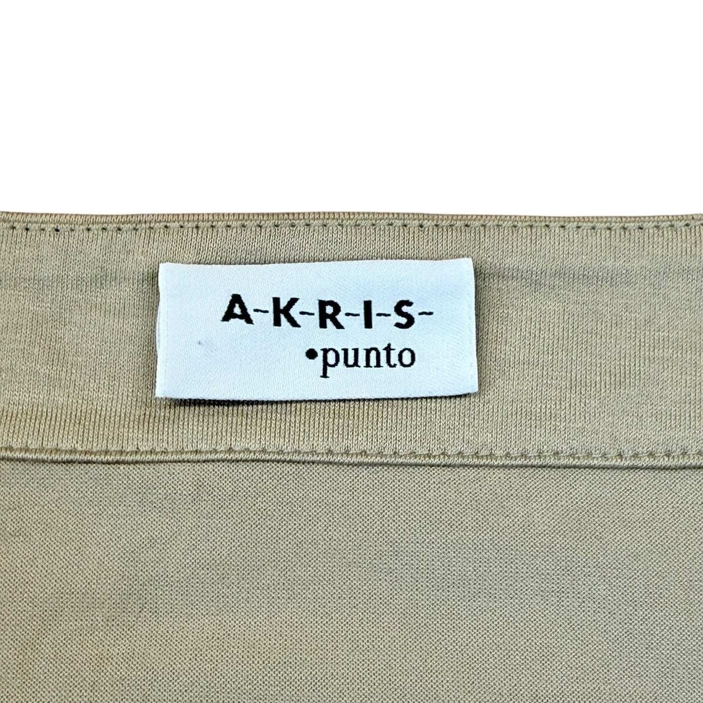 Akris Punto Beige Sleeveless Square Neck Top Women's M Blouse