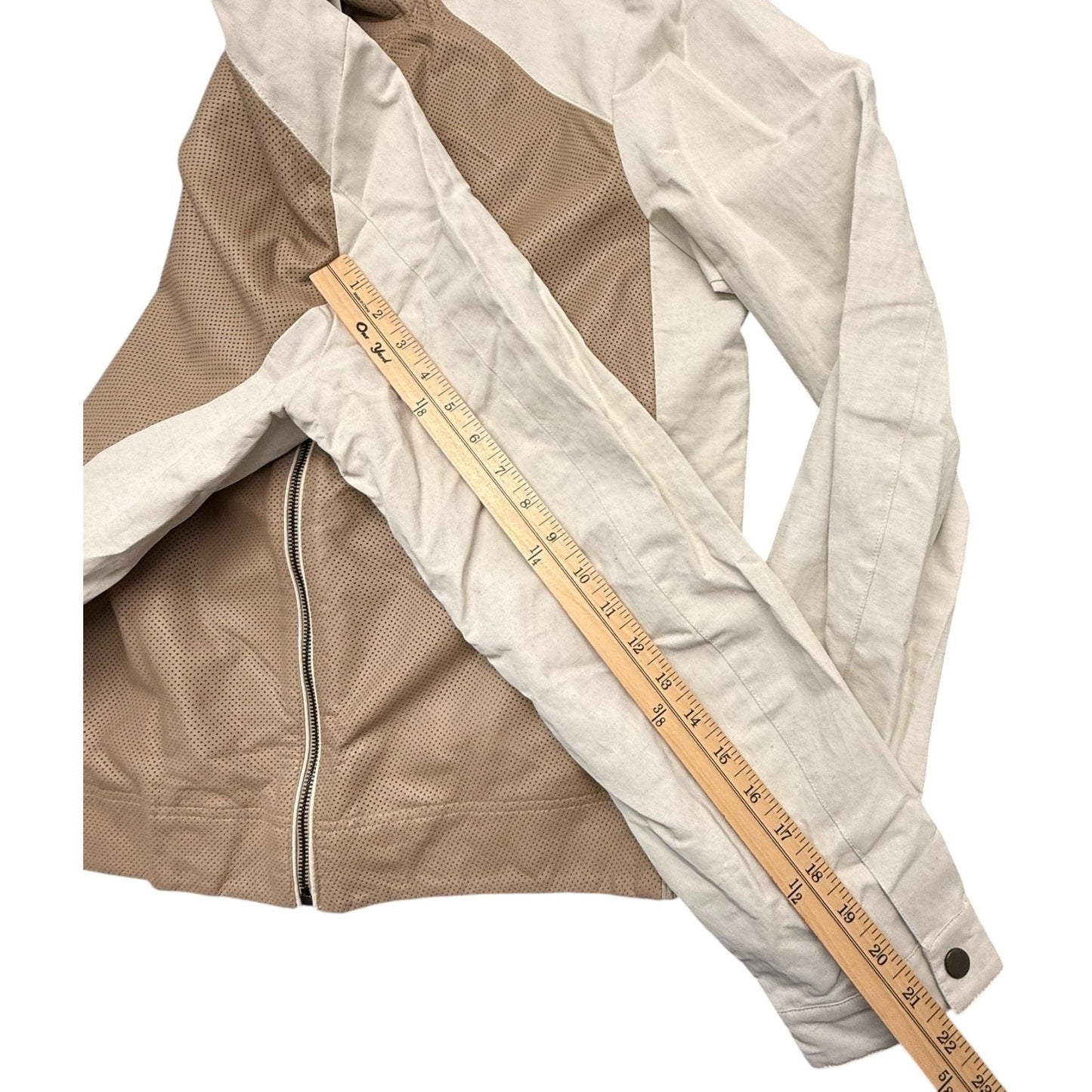 Saks Fifth Avenue Men's Size Large Tan White Color-Block Bomber Jackets - NEW
