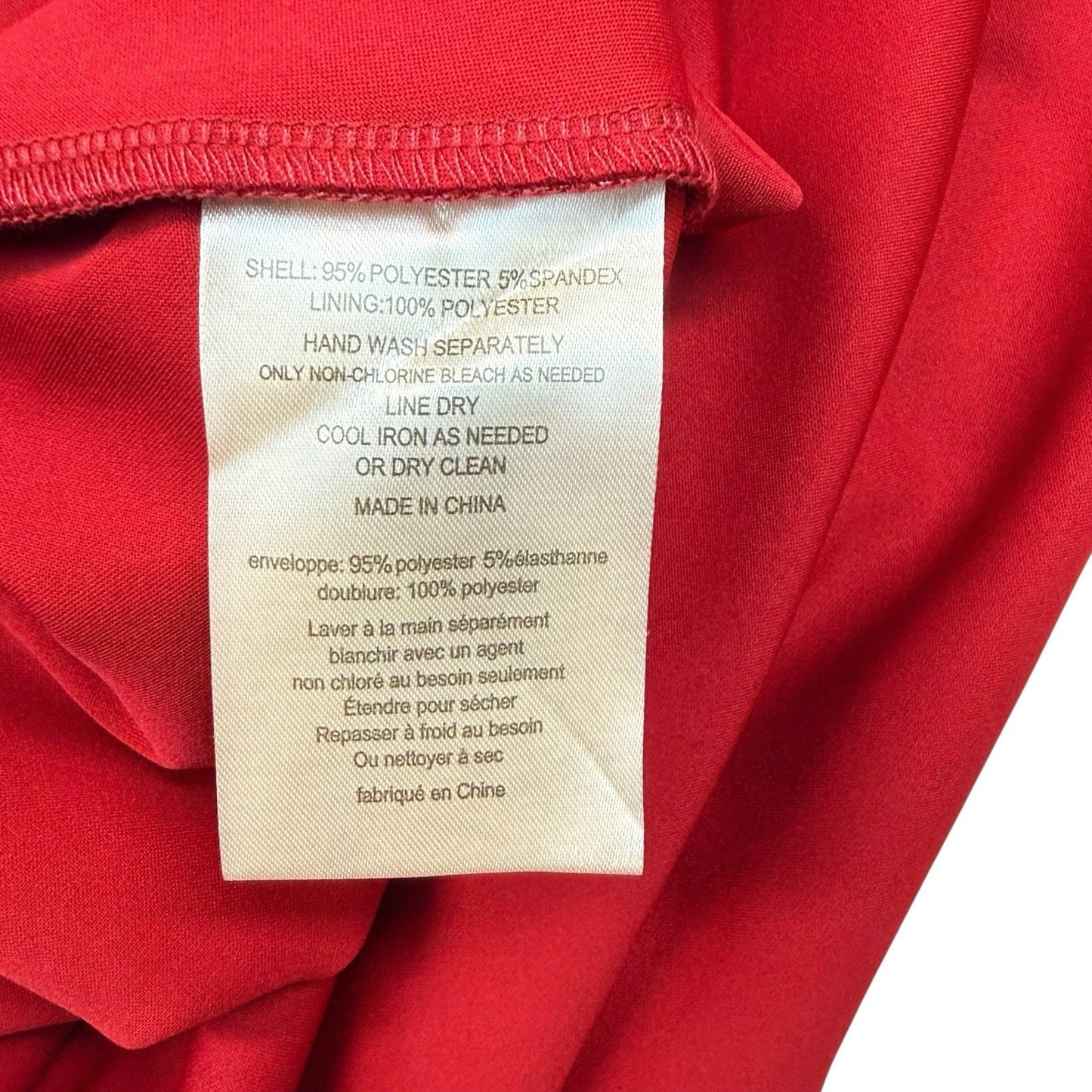 Women's DB Studio Red Midi Dress 26W Plus Ruffle V-Neck Spaghetti Strap NWT