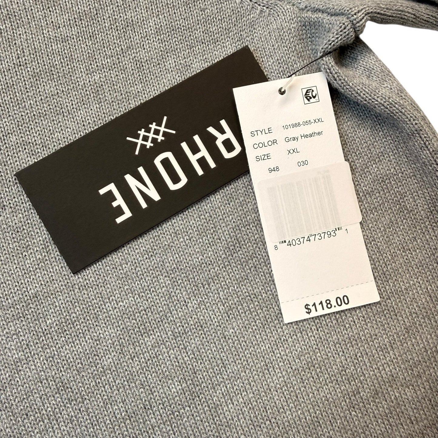 Rhone Dubliner Crewneck Sweater 2XL NWT Raglan Gray Heather $118 Women's