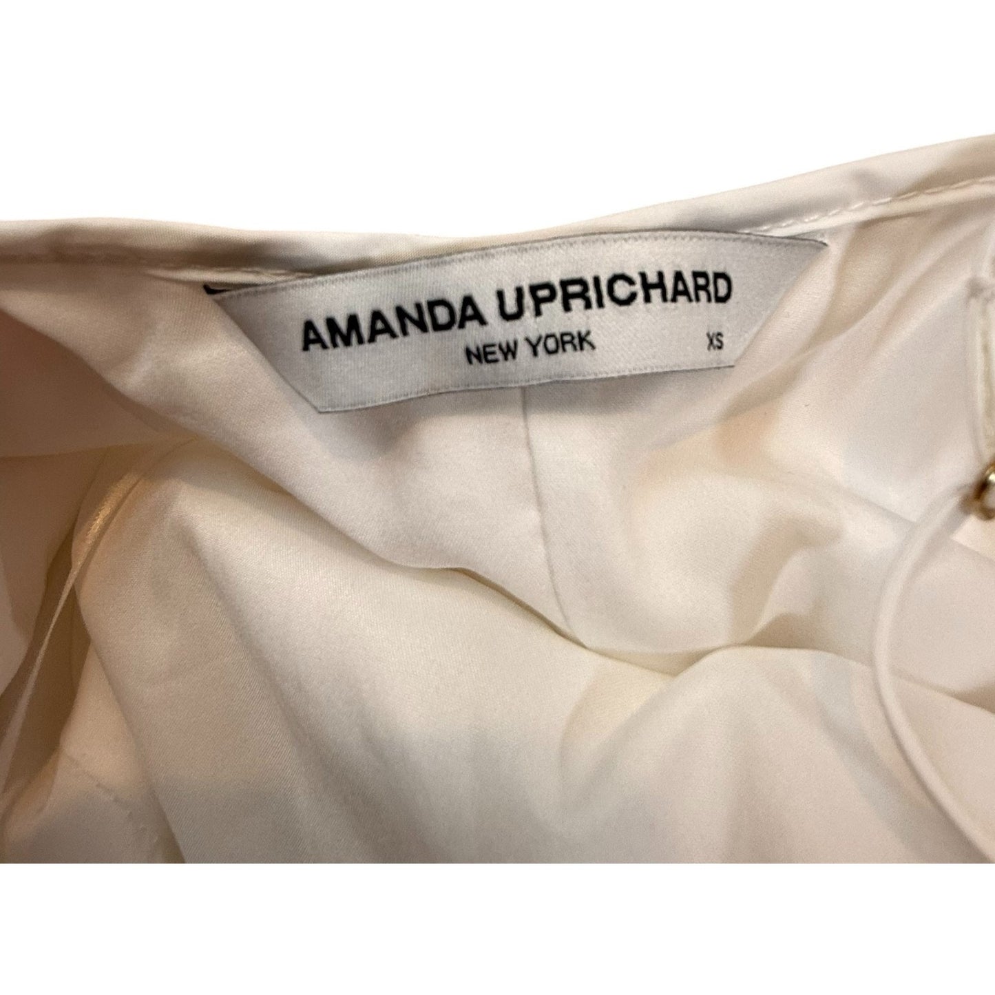 Amanda Uprichard Women's Size XS One-Shoulder White Asymmetrical Mesh Dress