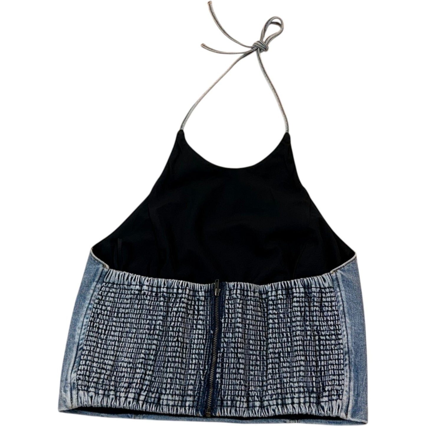 Alice + Olivia Women's Size 10 Denim Sleeveless Halter- NEW MSRP $250 Blouse