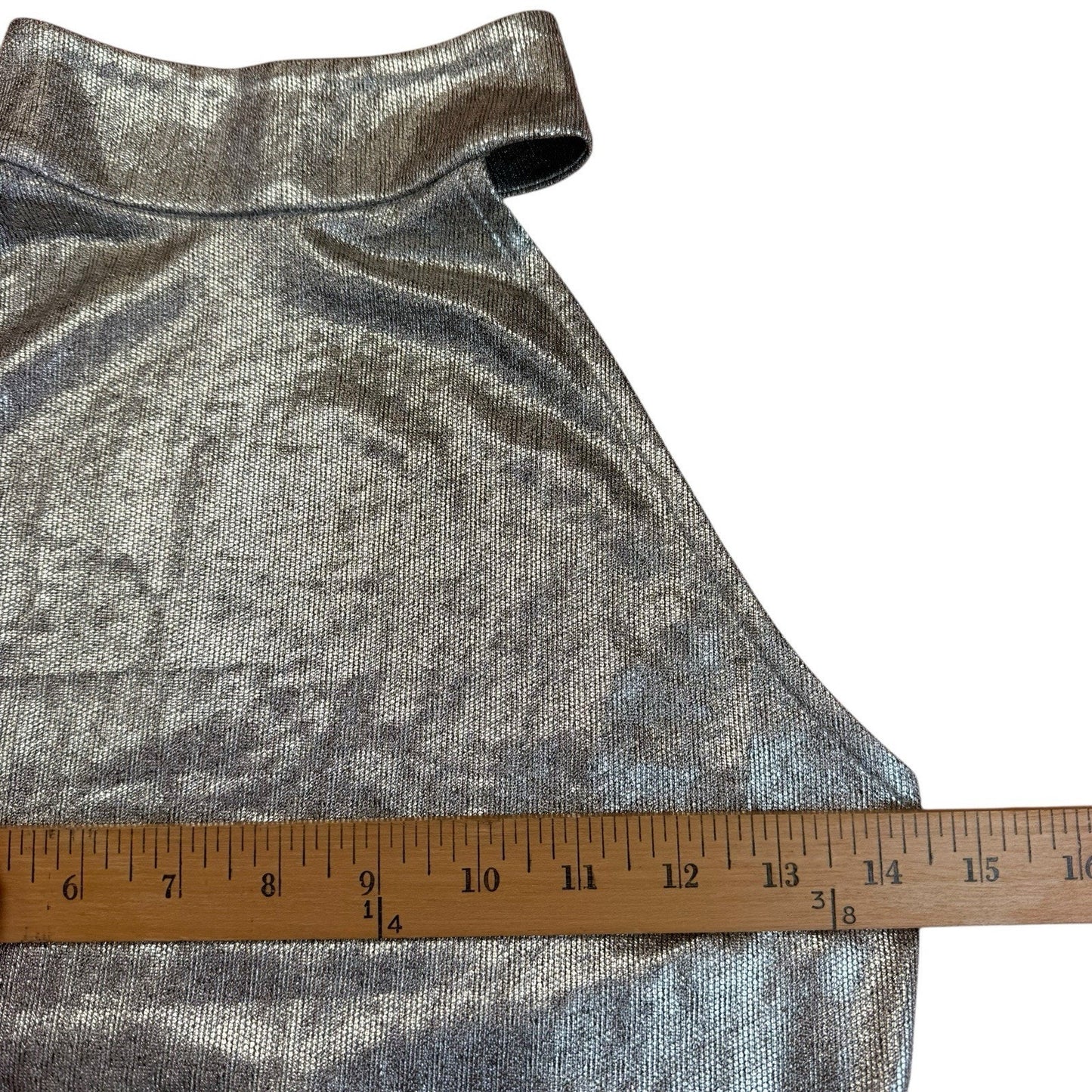NWT House of Harlow Metallic Gold One Piece Halter Women’s Large Blouse
