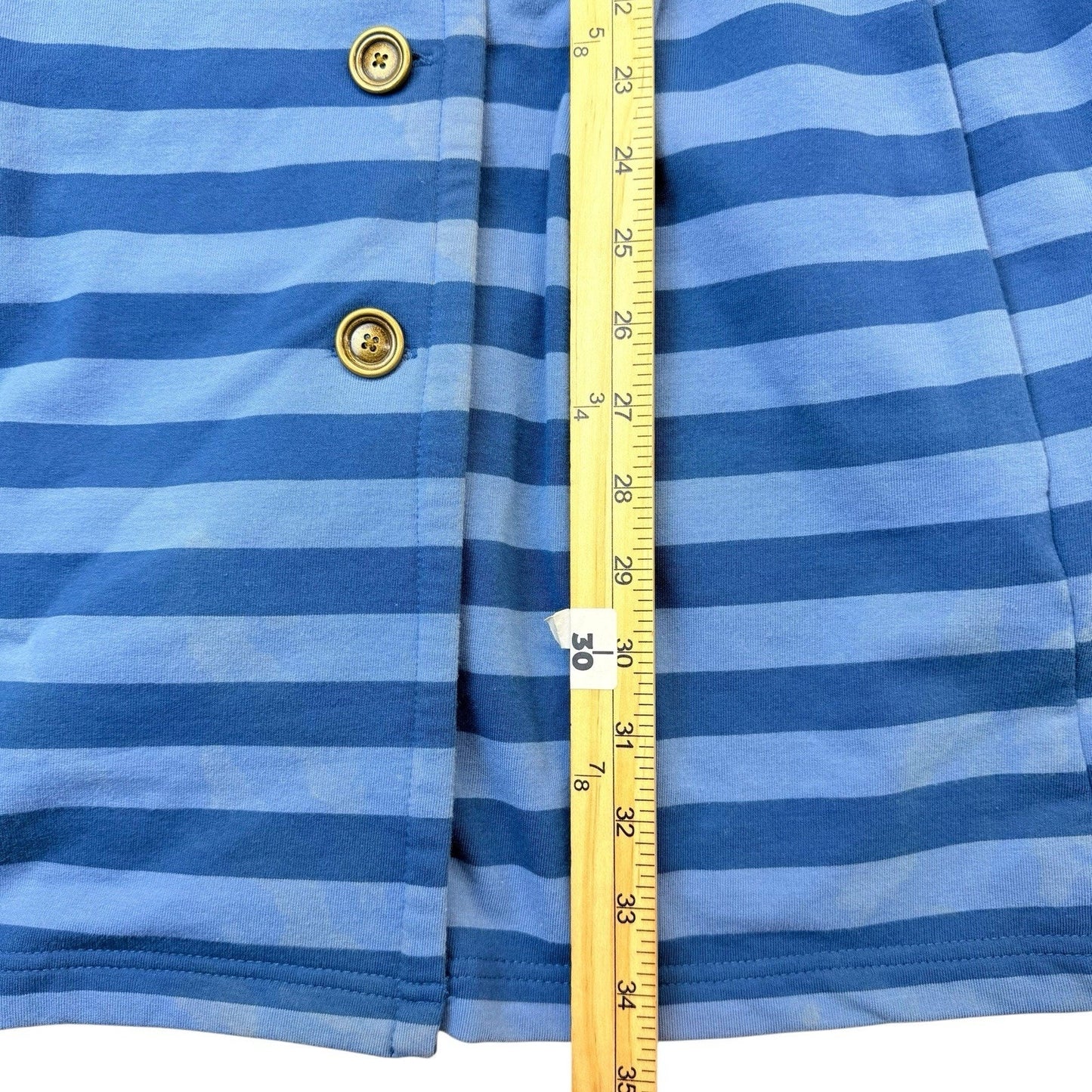 Matilda Jane Blue Stripe Button Front Knit Dress XL Women's