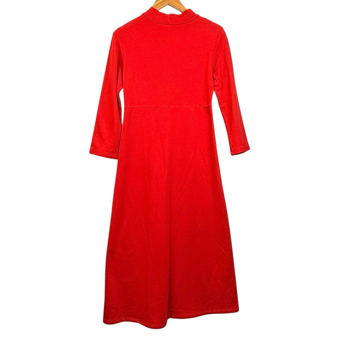 Bryn Walker Red Knit Maxi Dress Mock Neck NWT Size S Women's