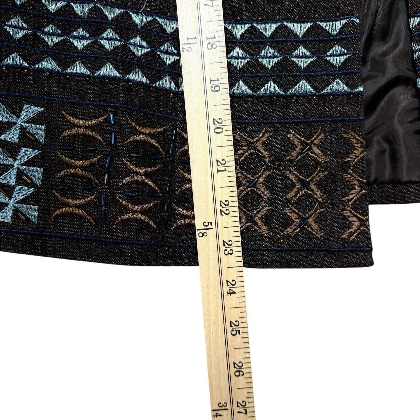 Coldwater Creek Women's 14P Petite Zip Jacket Geometric Tribal New With Tags