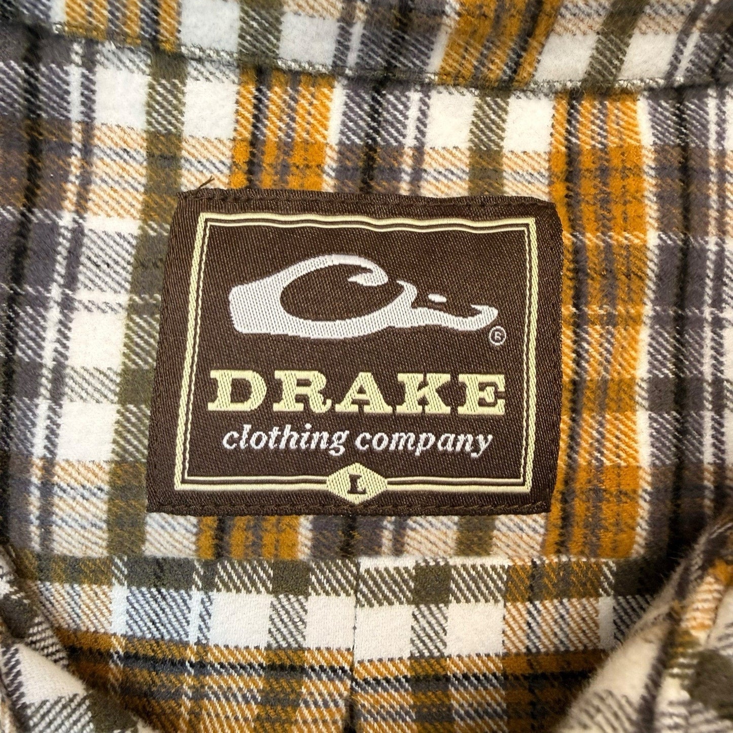 Drake Waterfowl Men’s Flannel Shirt Medium NWT Plaid Long Sleeve YLW/GRN/GRAY Button Down