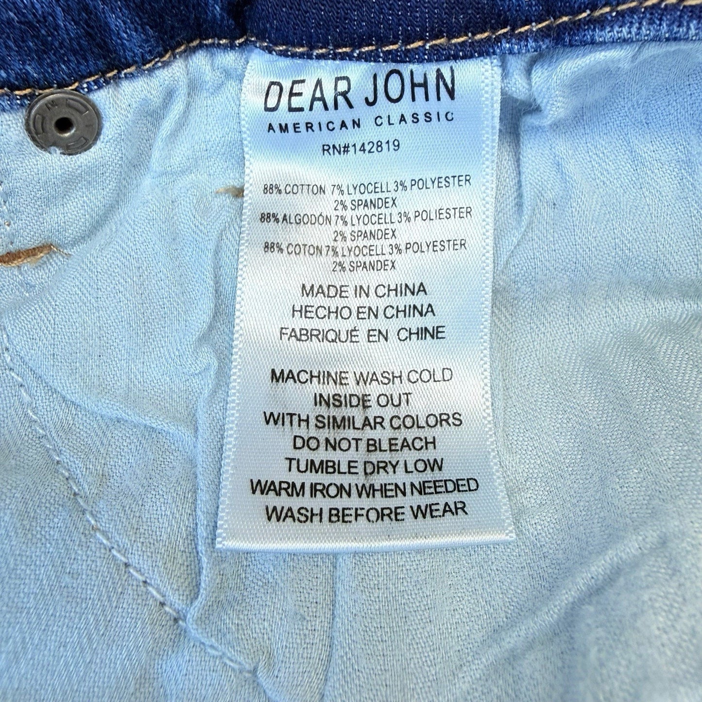 Dear John Brisbane Flare Jeans Size 28 Distressed Raw Hem NWT