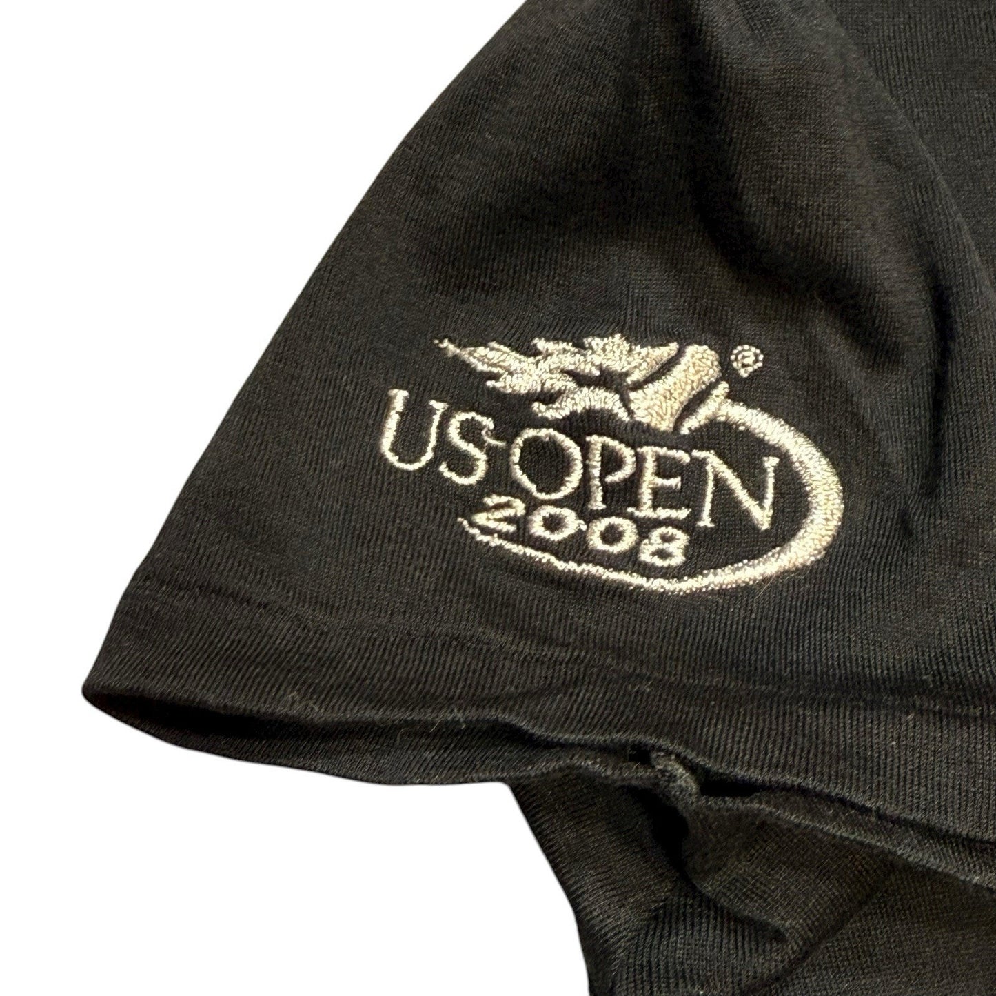 Y2K Ralph Lauren US Open Big Pony T-Shirt Women’s M White Gold Logo Vintage Polo