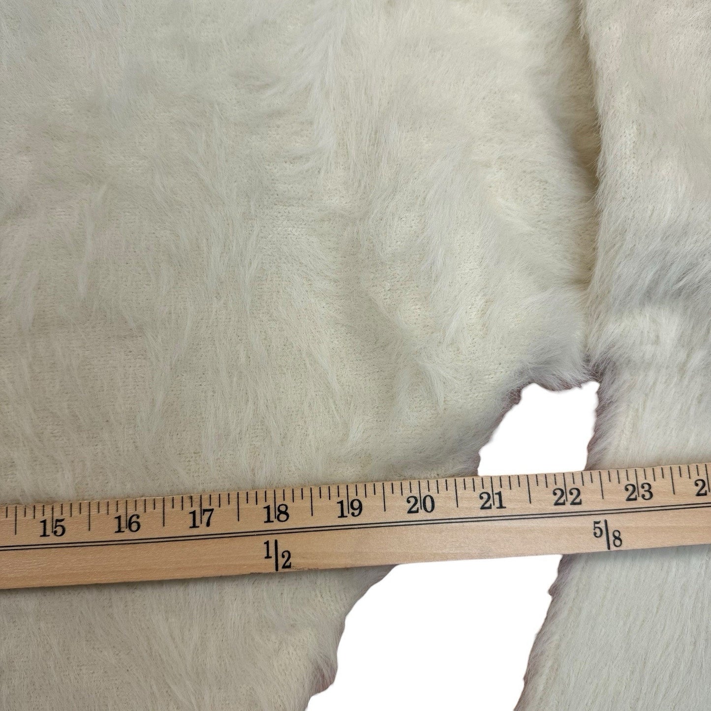 Anthropologie Eyelash Fuzzy Sweater Cream XS Cropped Women's