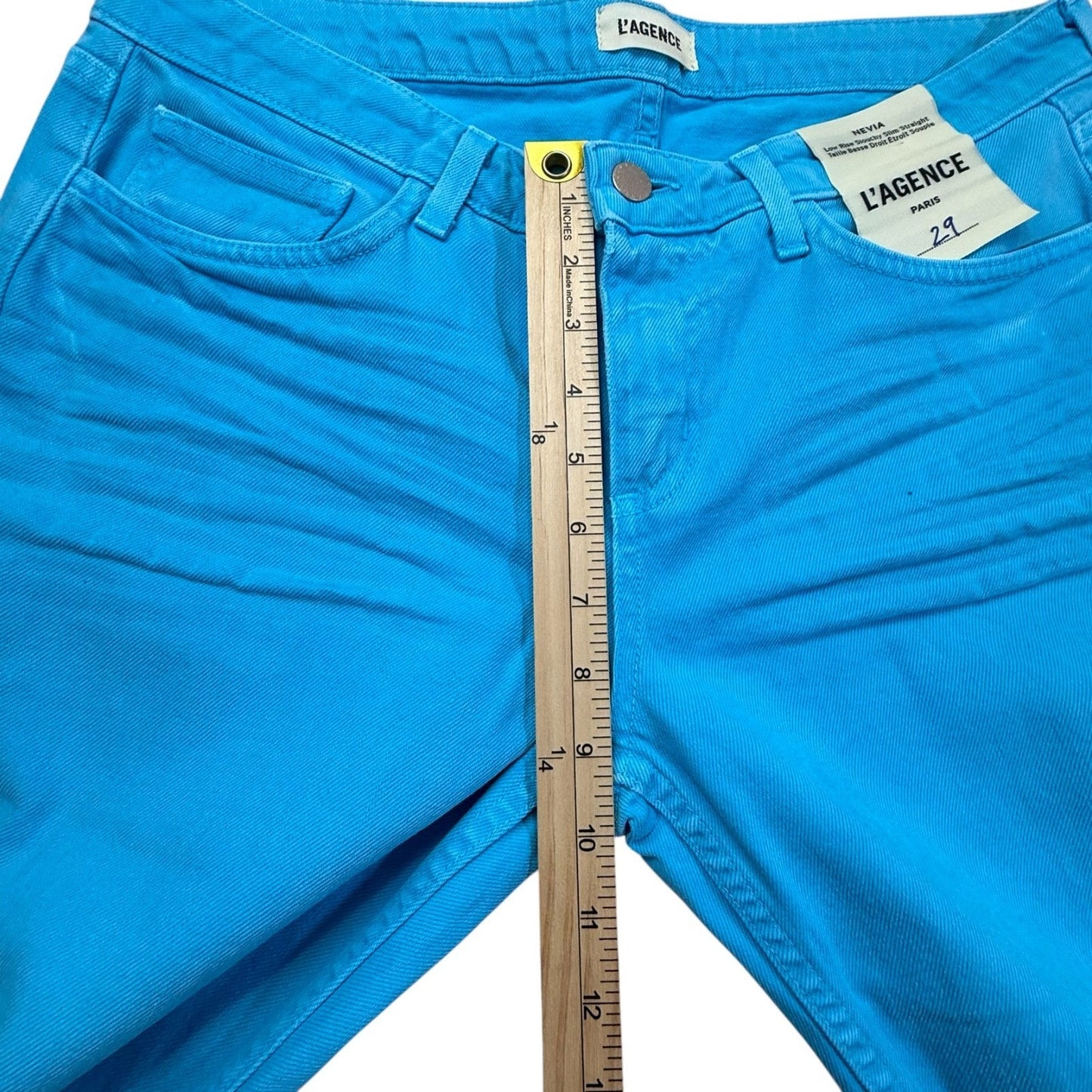L’AGENCE Nevia Jeans Women’s Size 29 Low Rise Slouchy Slim Straight Blue - New