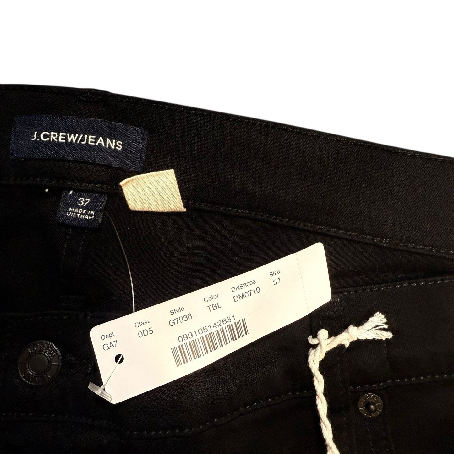 J.Crew Jeans Women’s Size 31 Tall Black Slim Straight Stretch Denim NWT