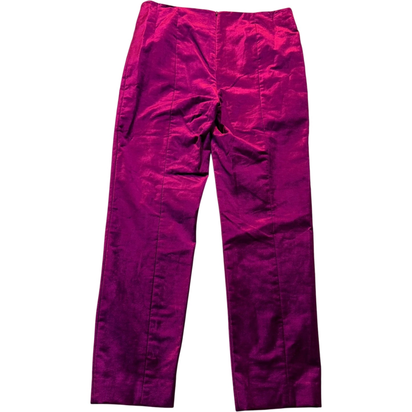 Veronica Beard Honolulu Pants Women’s 8 Fuchsia Velvet Straight Leg NWT
