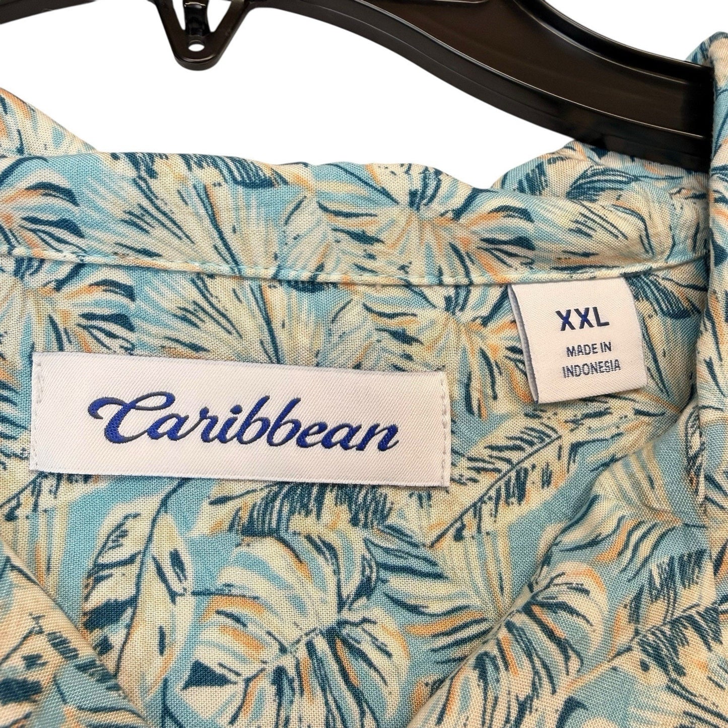 Caribbean Men’s Tropical Shirt XXL NWT Button Front Short Sleeve Vacation Polo's