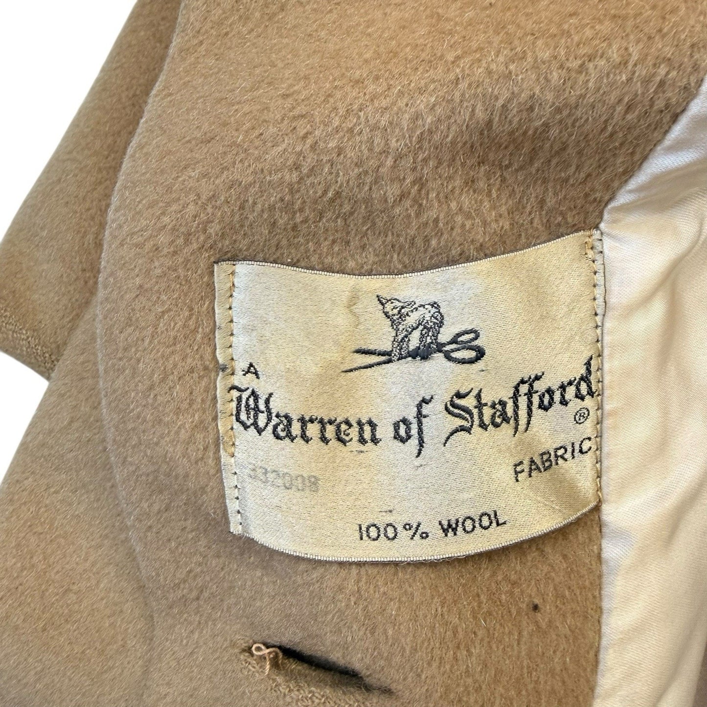 Vintage Camel Wool Coats Warren of Stafford Long Overcoat Classic Tailored Women's