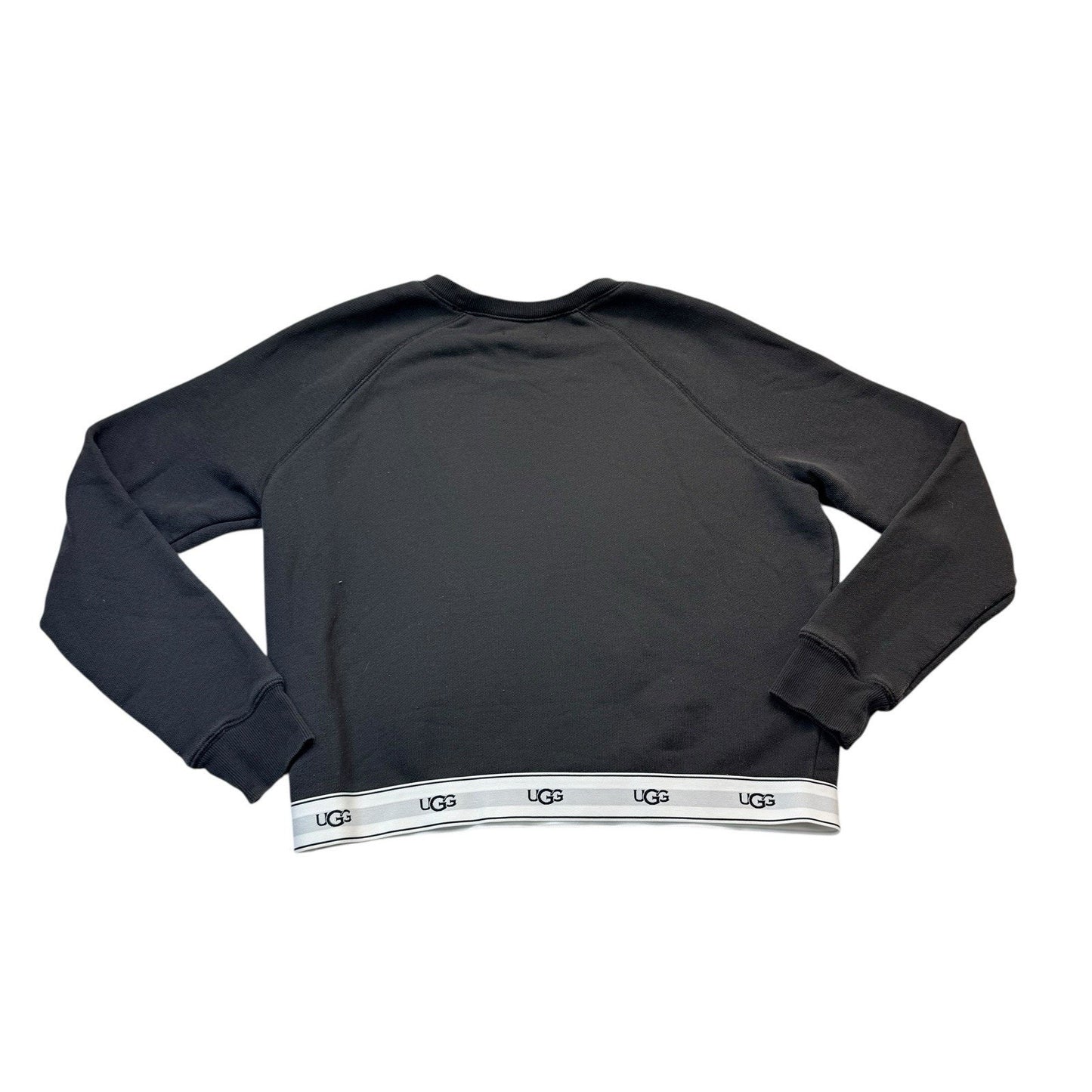 UGG Crewneck Sweatshirt Women's Medium Gray Lounge Logo Hem