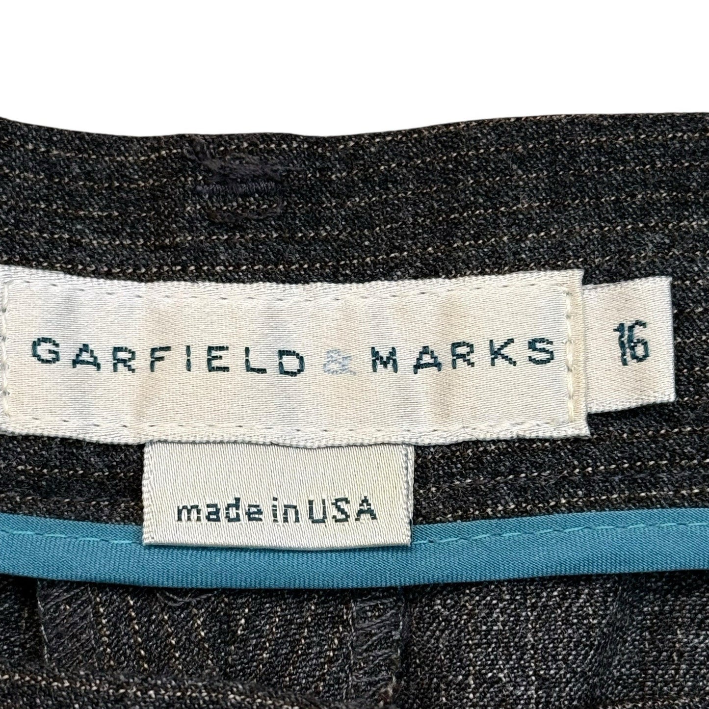 Vintage Garfield & Marks Gray Wool Suit Blazer Pants Set Made USA 16 Women's