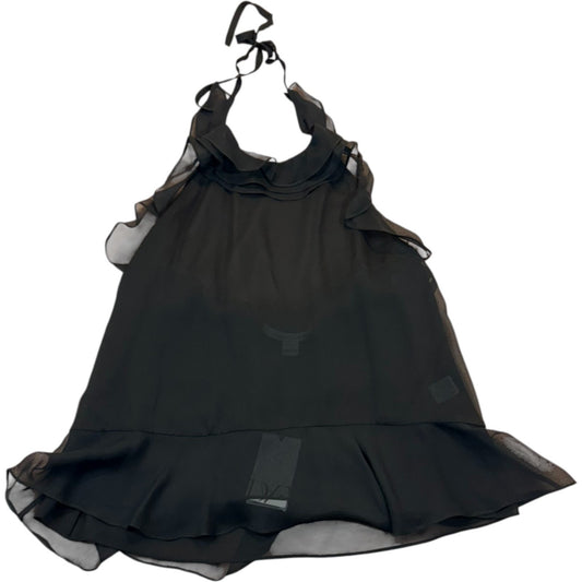 NEW Diane Von Furstenberg Women's Size Small Black Halter Blouse 100% Silk