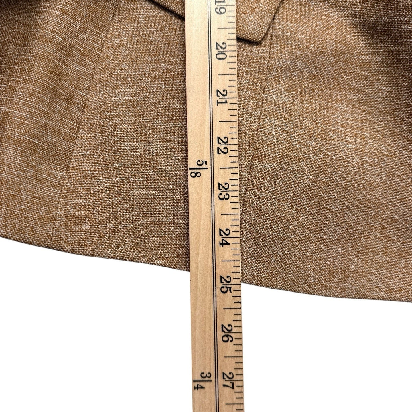 Le Suit Women's 16P Petite Tan 2 Piece Skirt Suit Blazer A Line Career