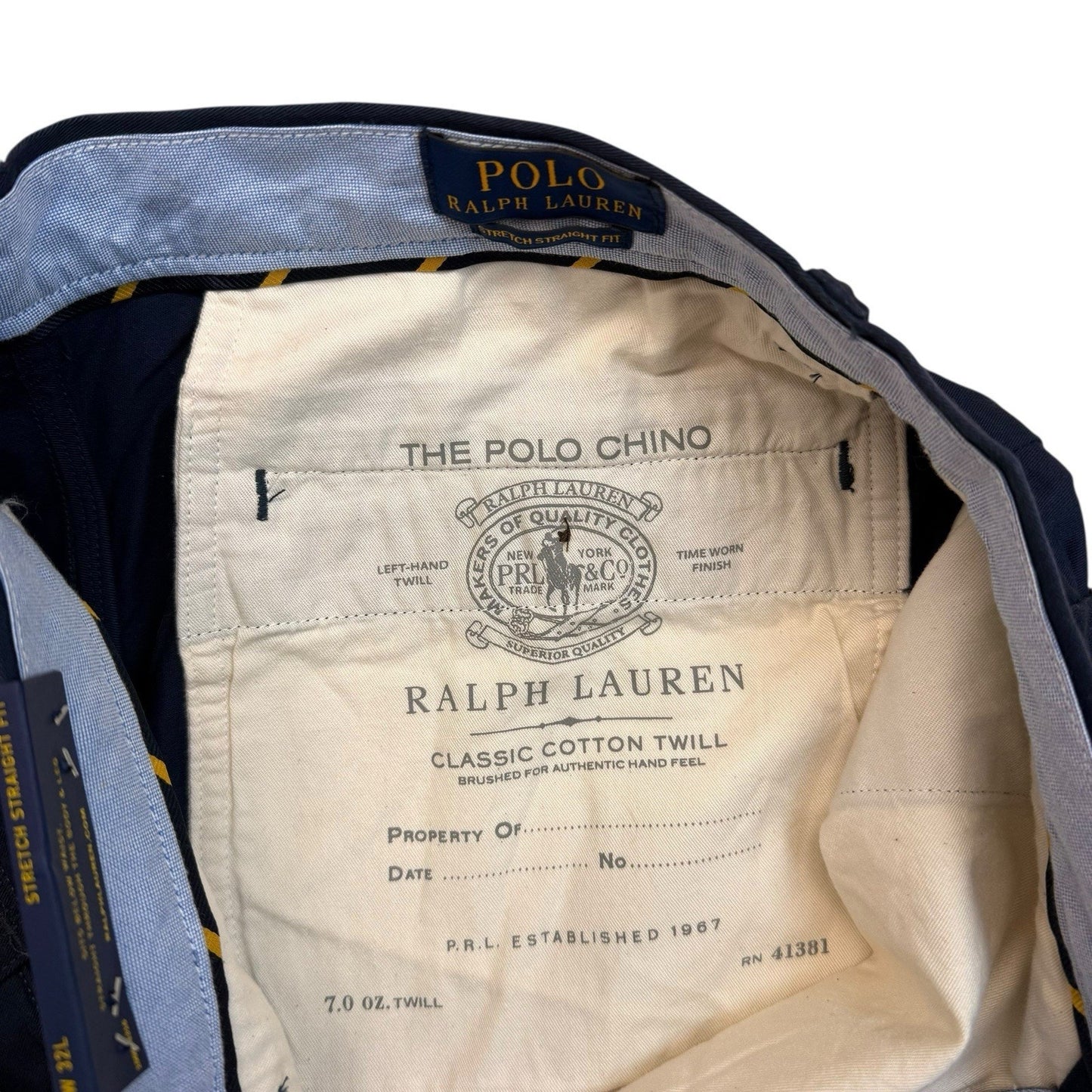Polo Ralph Lauren Men's Pants 34x32 Blue Bedford Straight Fit Chino Dress New
