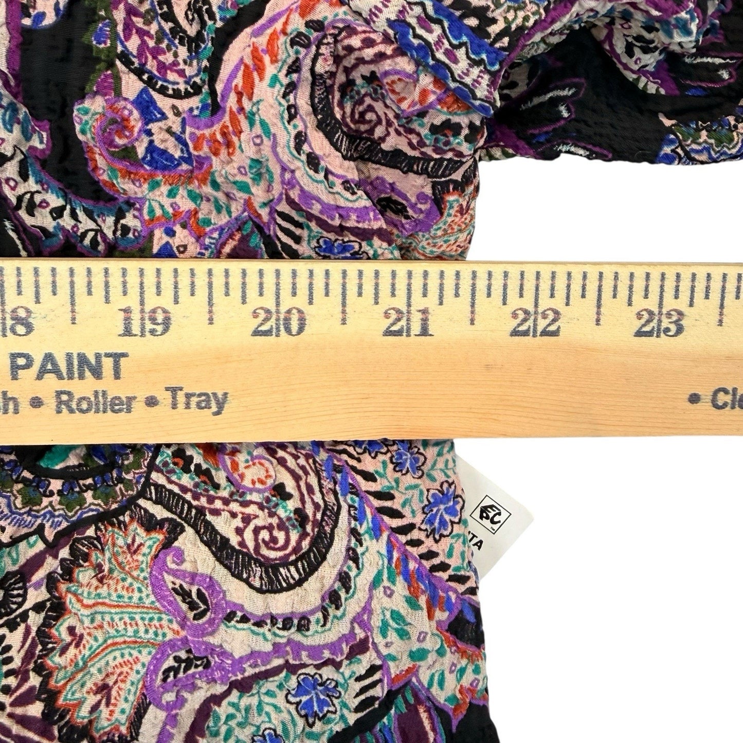 Karen Kane Paisley Blouse Large Majestic Magenta NWT $159 Women's
