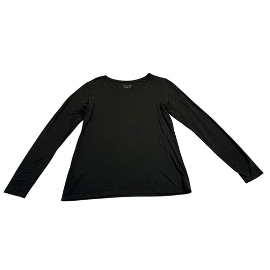 Eileen Fisher Black Long Sleeve Knit Top Women's Blouse SP