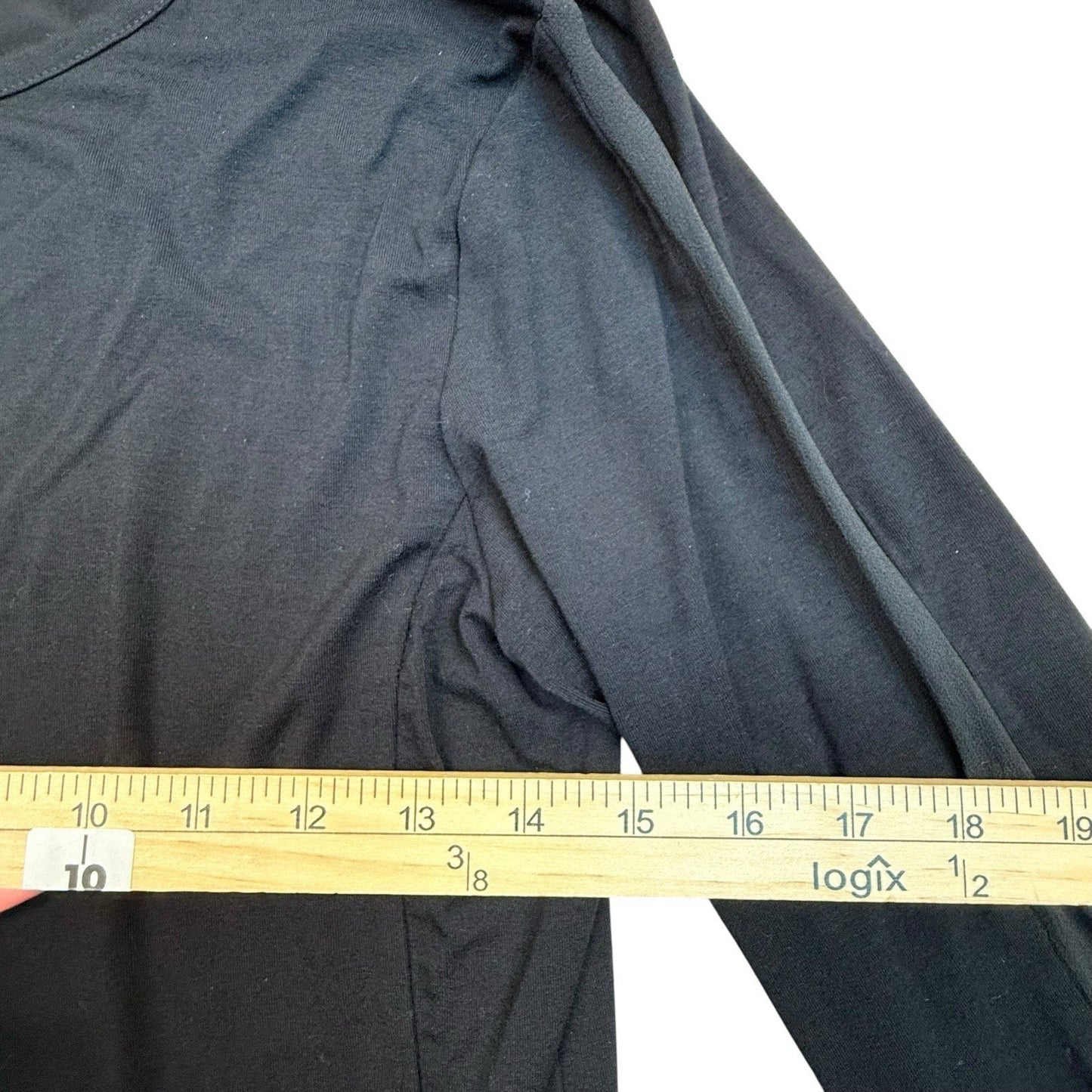 Doncaster Collection Black Long Sleeve Top Size M Women's Blouse