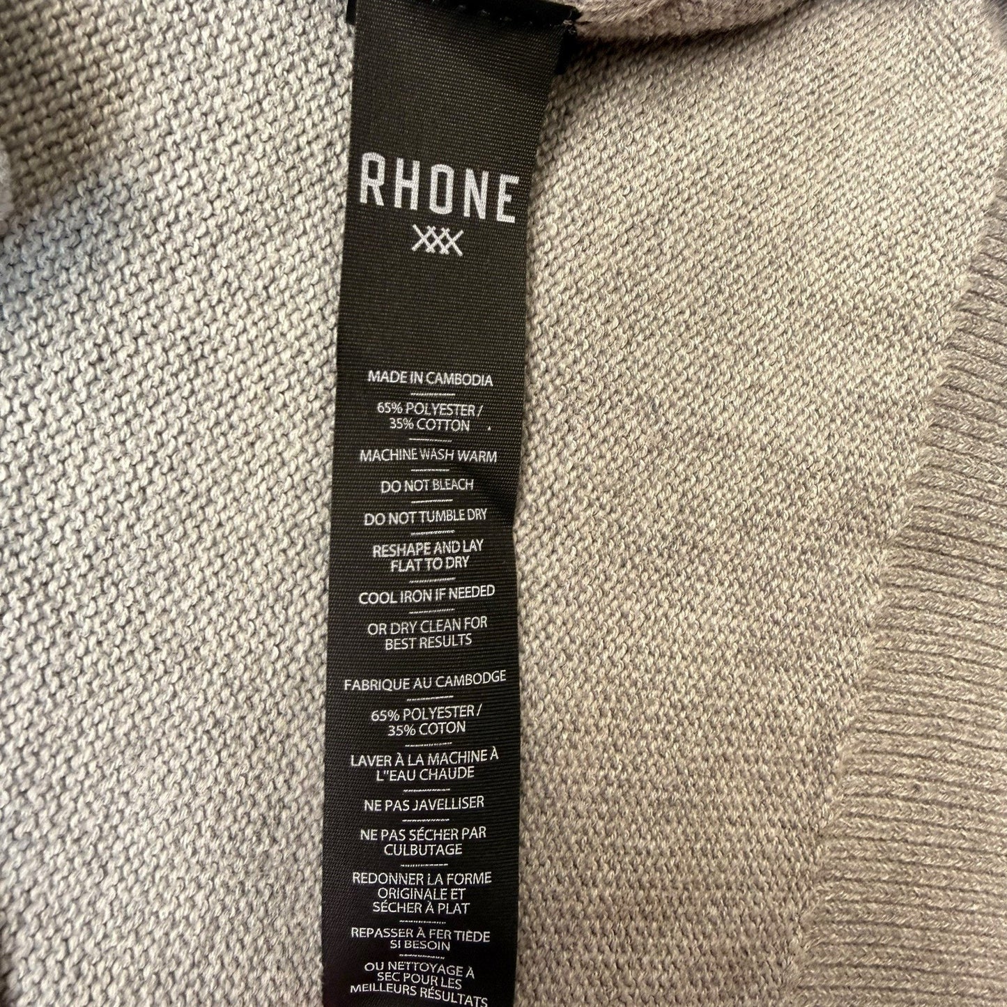 Rhone Dubliner Crewneck Sweater 2XL NWT Raglan Gray Heather $118 Women's