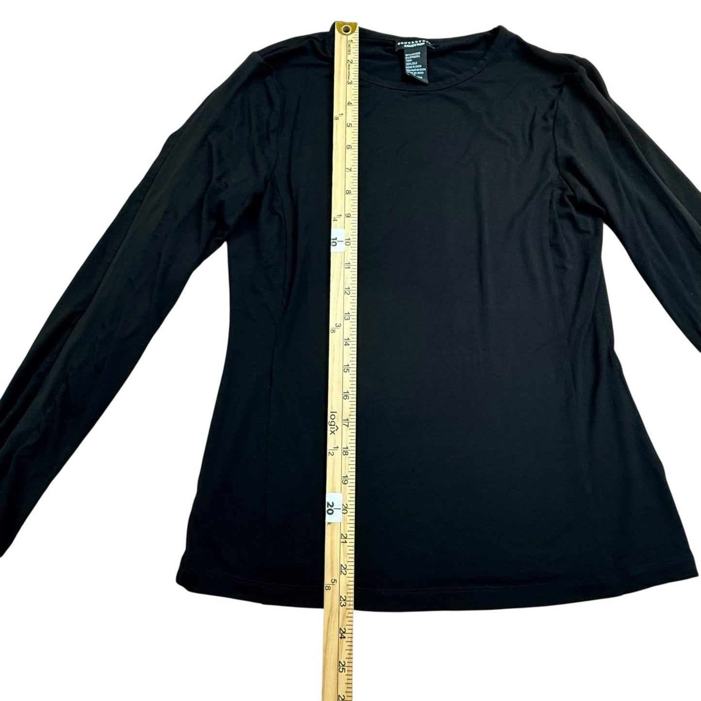 Doncaster Collection Black Long Sleeve Top Size M Women's Blouse