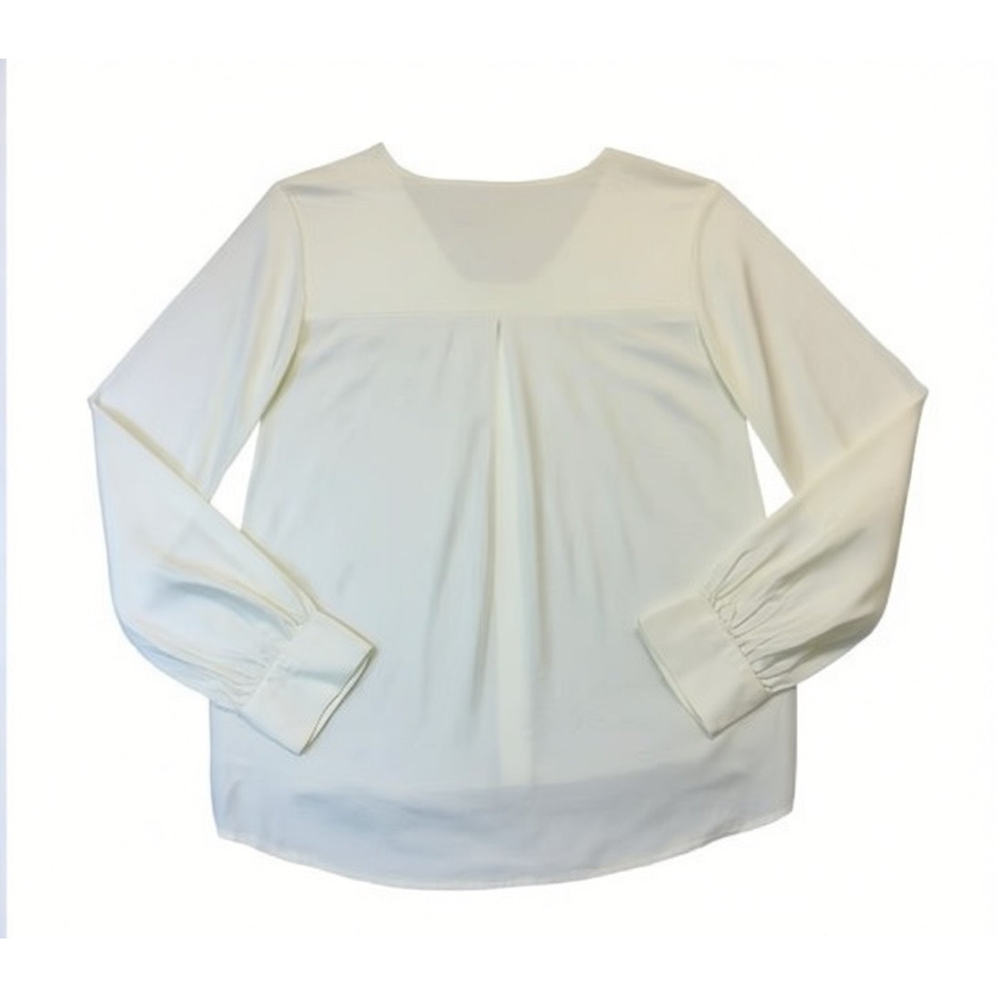 Women's NWT J.McLaughlin Off-White Button Front Blouse Long Sleeve Top Size S