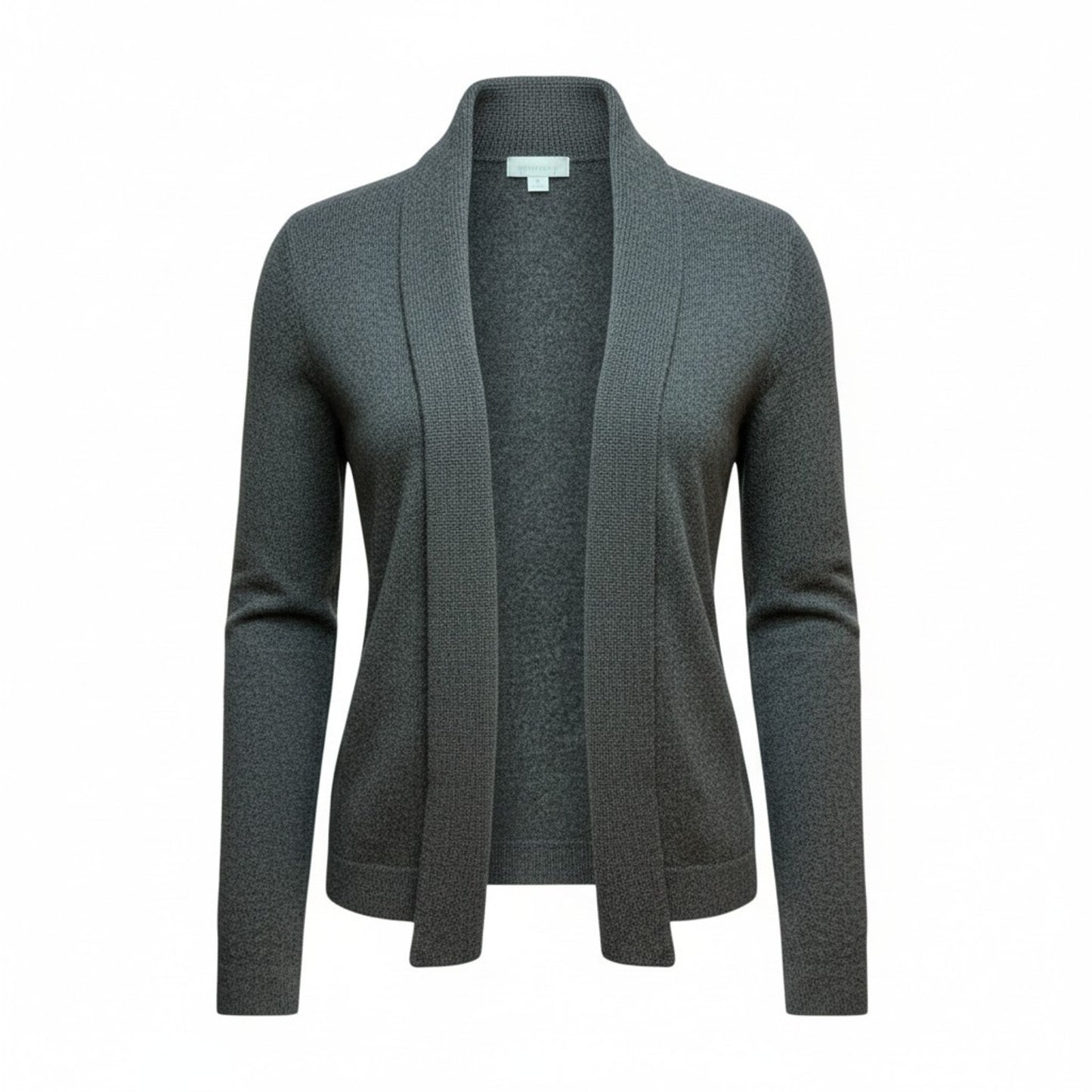 Y2K Carlisle New York 100% Cashmere Gray Open Front Cardigan Size S Women's