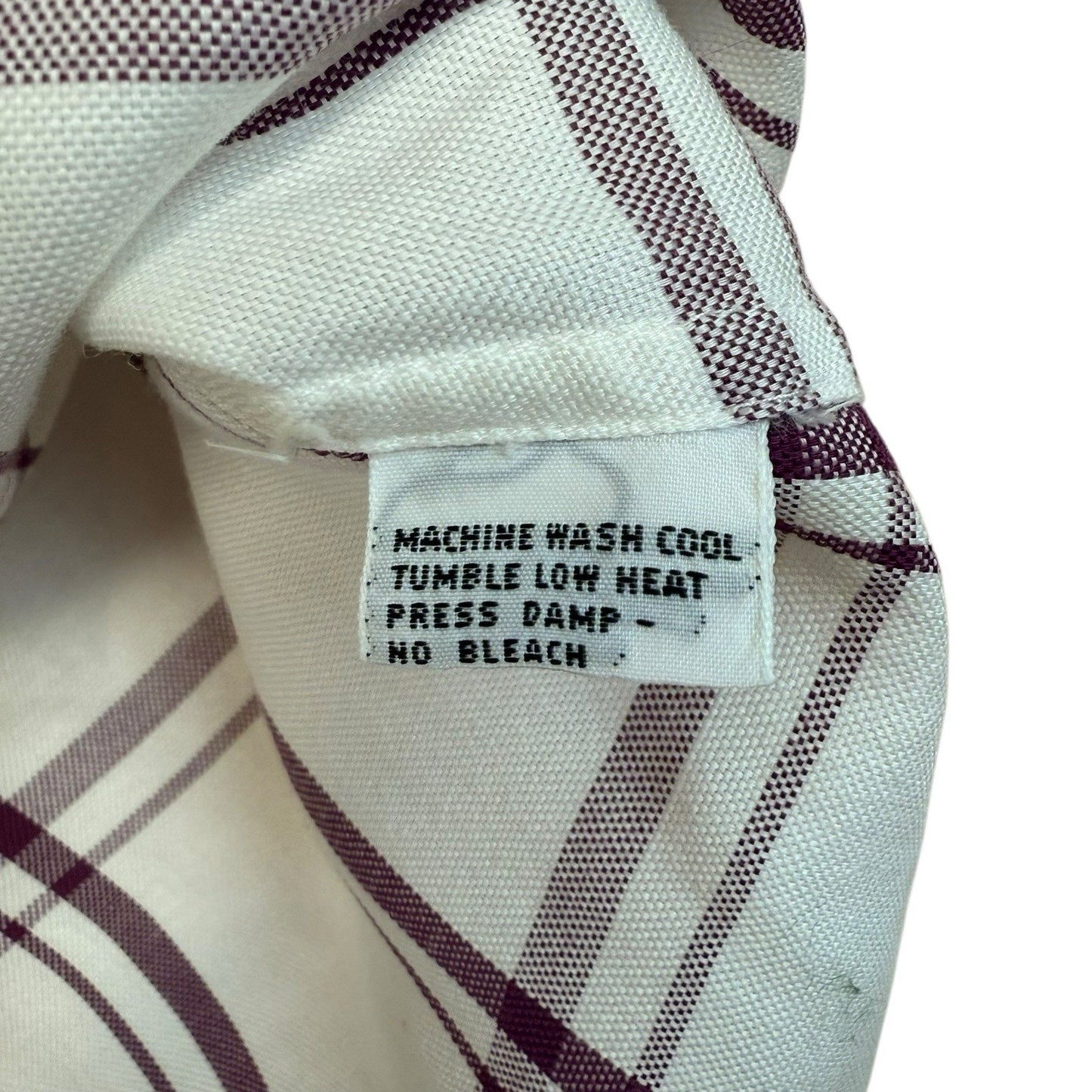 Vintage Perry Ellis Plaid Shirt Made in British Crown Colony Hong Kong Cotton Men's Button Down