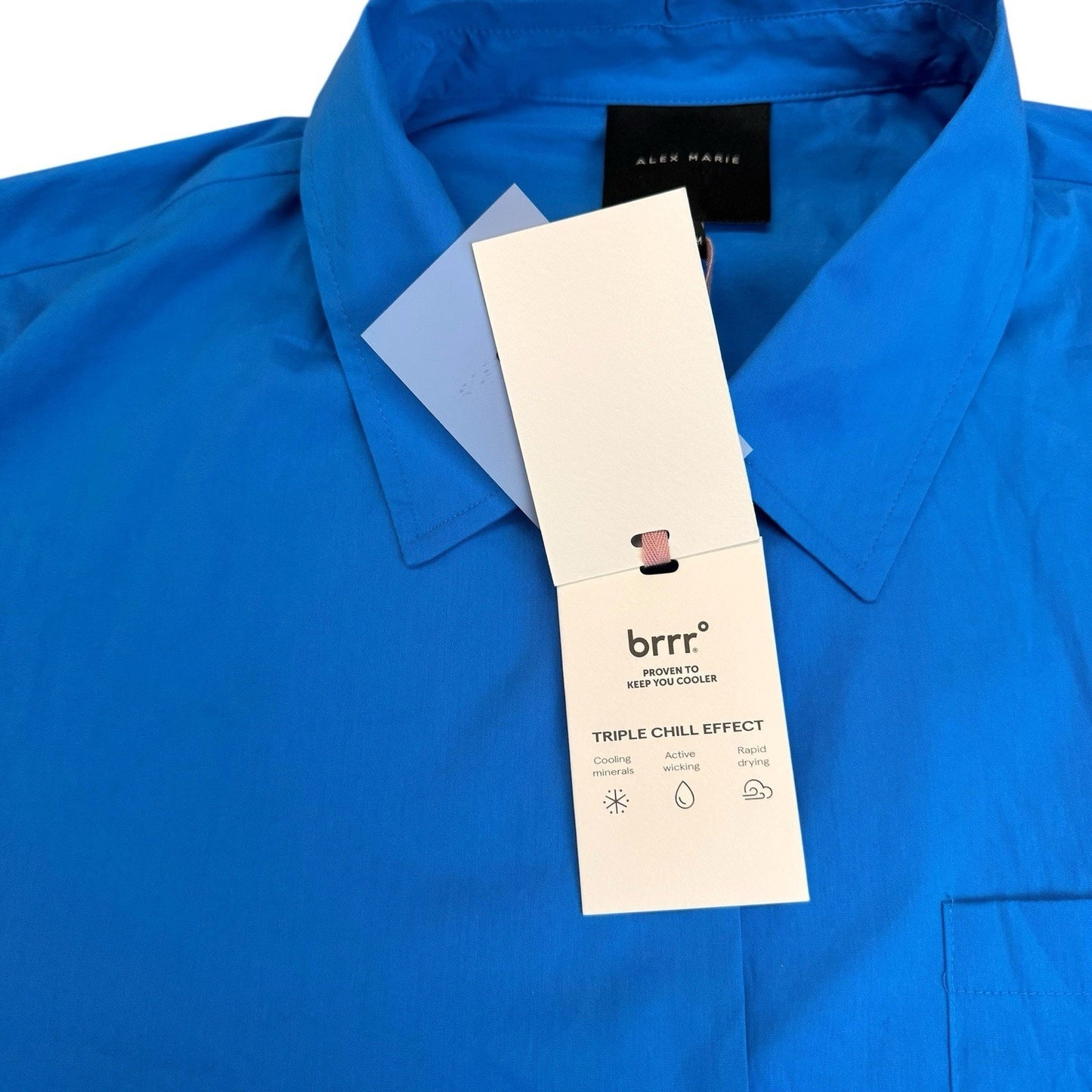 Alex Marie Blue Button Front Shirt Women’s Medium Long Sleeve Classic Fit Blouse