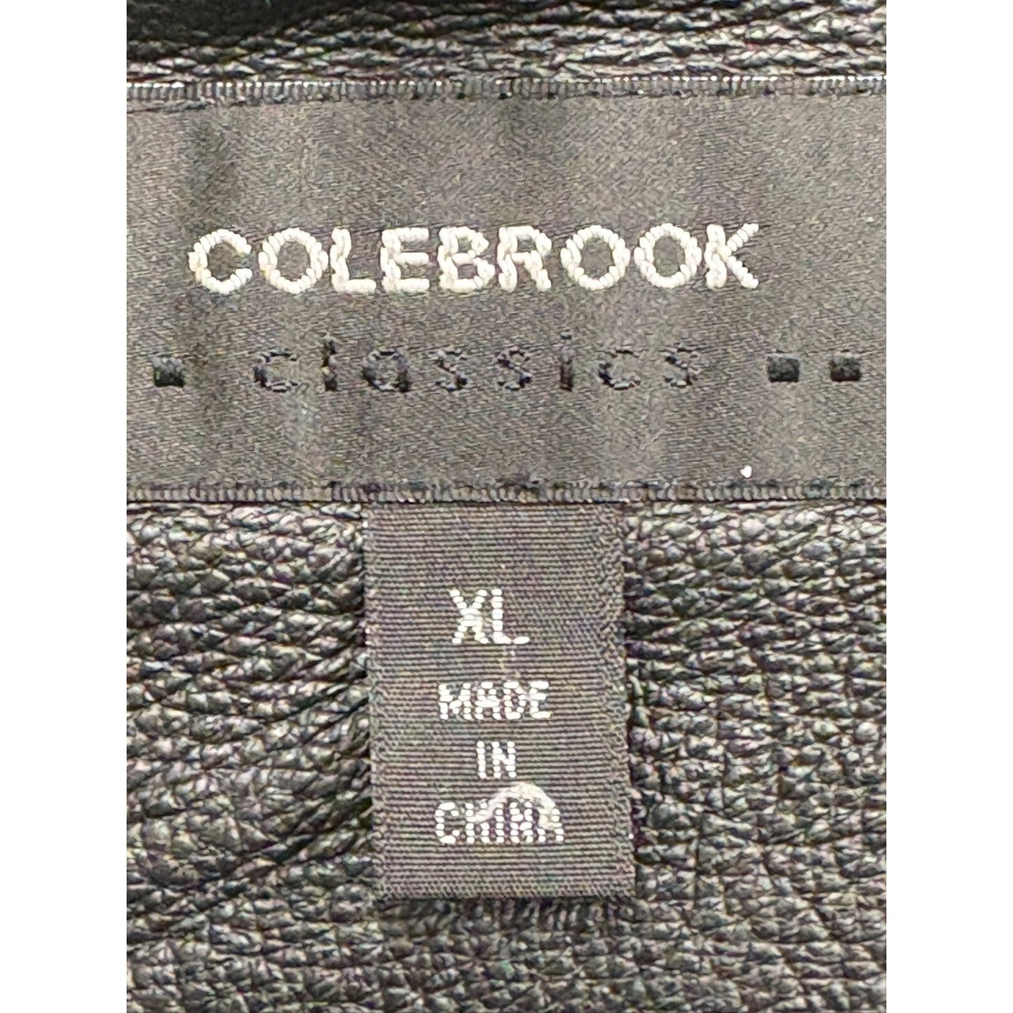 Women's Vintage Colebrook Classic Black Lamb Leather Jacket Fleece Lined XL
