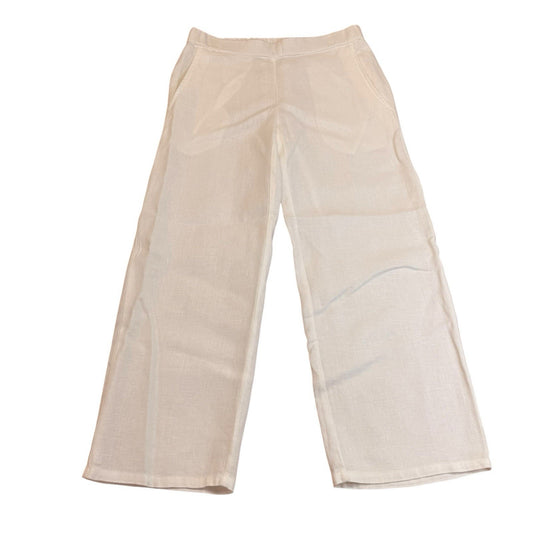 Vintage Eileen Fisher Linen Pants Women’s XXS TP White Elastic Waist 90s