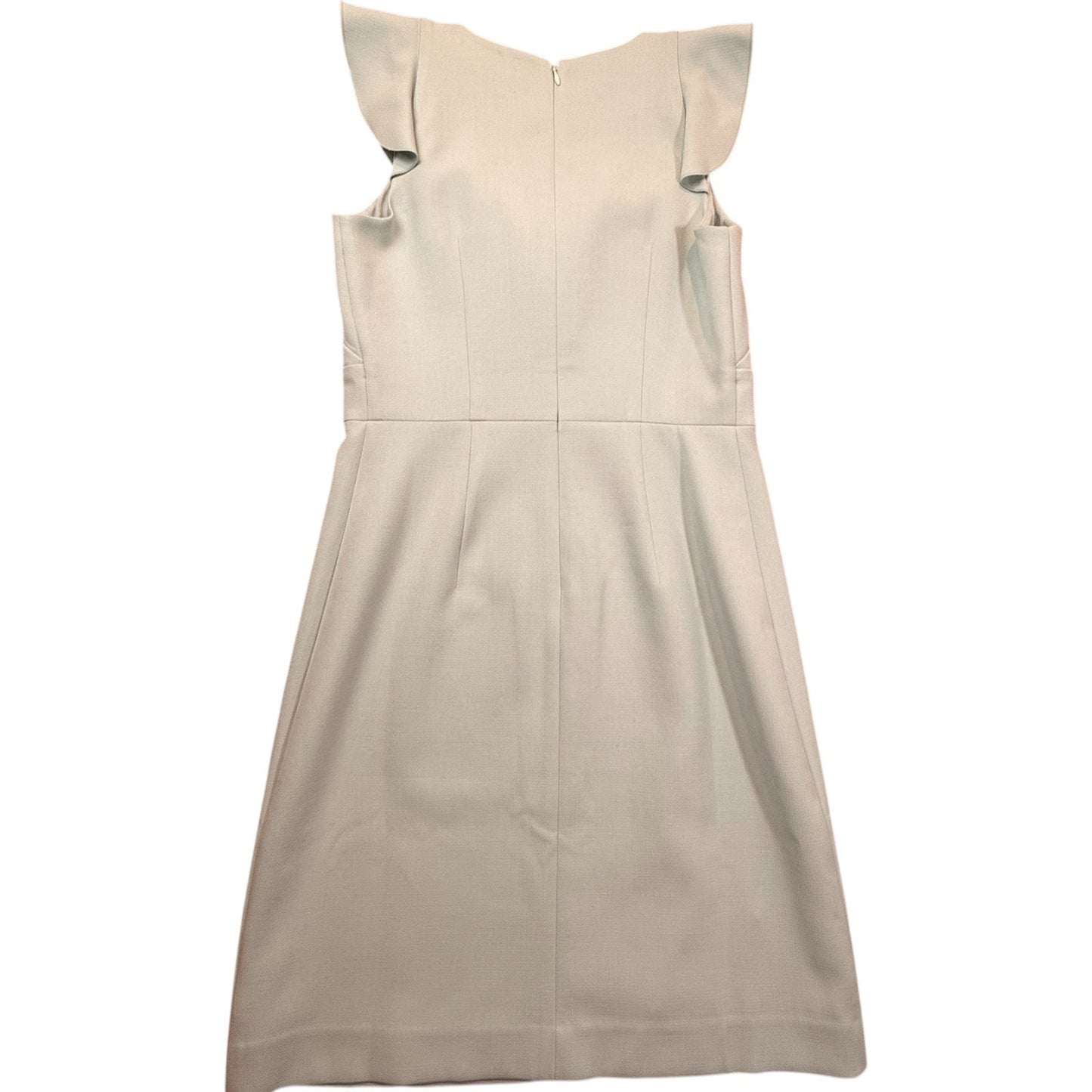 NWT Ann Taylor Women’s 0 Sage Ruffle Neck Sleeveless Sheath Dress Career Work