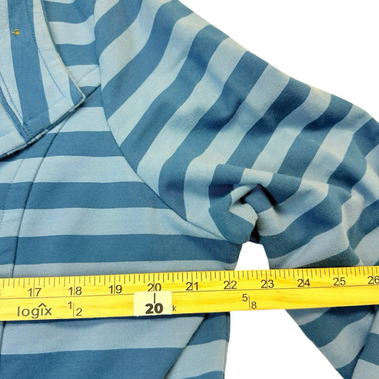 Matilda Jane Blue Stripe Button Front Knit Dress XL Women's