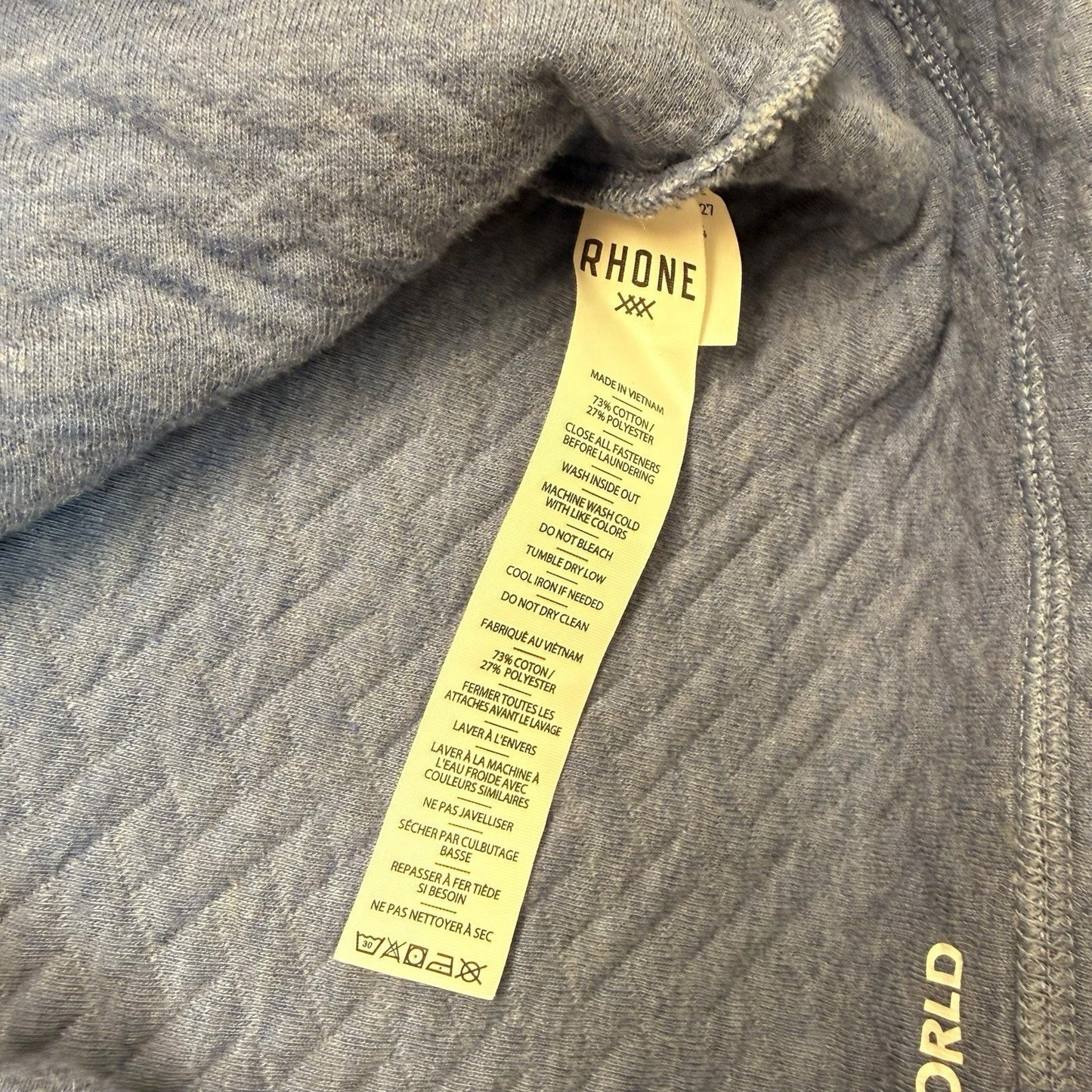 Rhone Weekender Pullover Men’s NWT Ocean Blue Heather Small 2XL $138