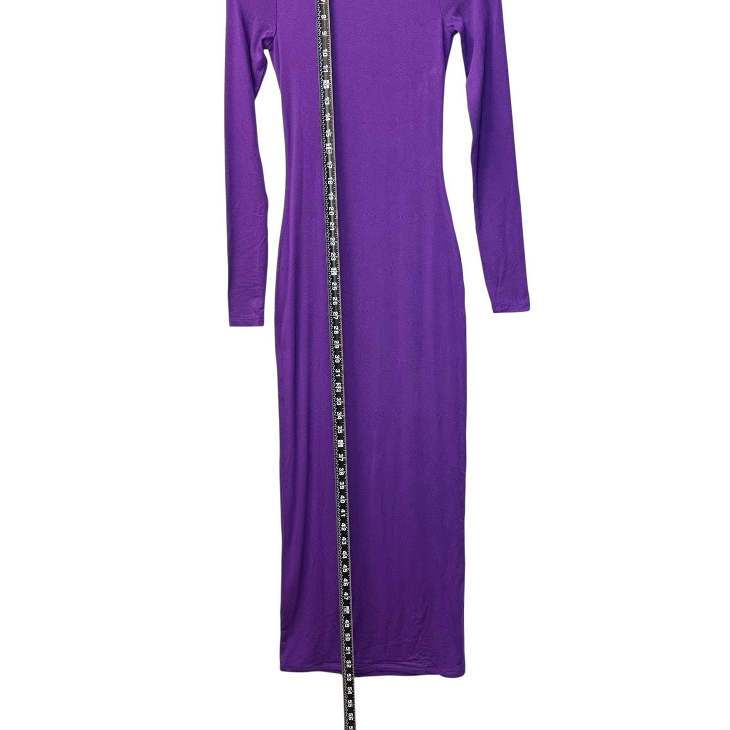 AFRM Purple Long Sleeve Maxi Dress Bodycon NWT Size XS Women's
